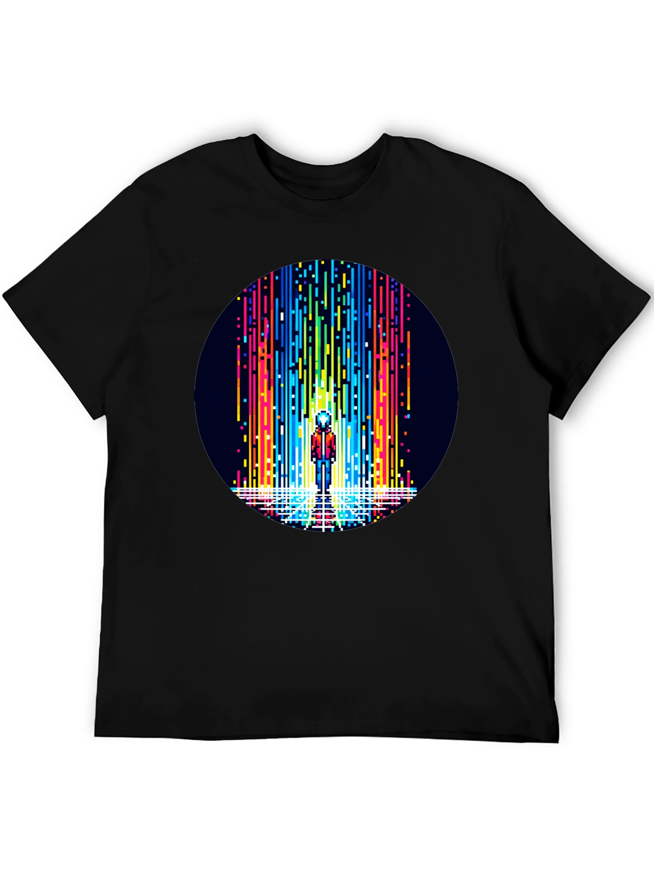 Pixel Art Rainbow Waterfall T-Shirt