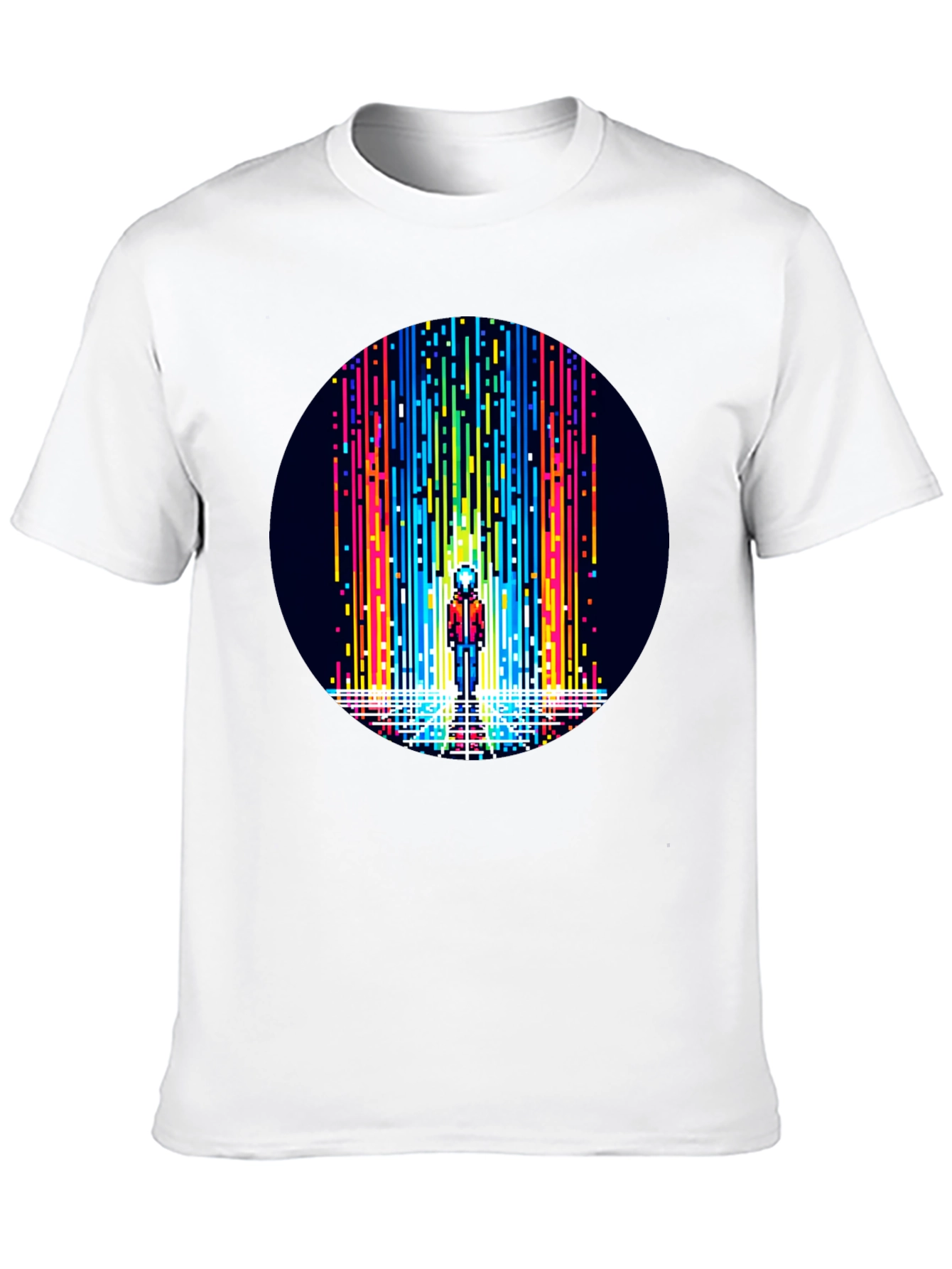 Pixel Art Rainbow Waterfall T-Shirt