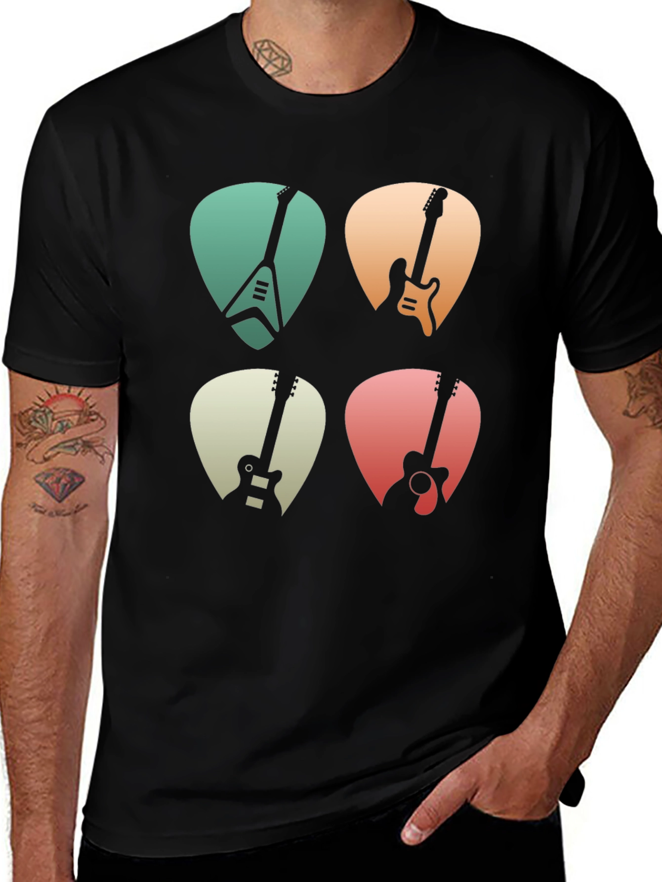 Guitar Pick T-Shirt Music Lover Tee