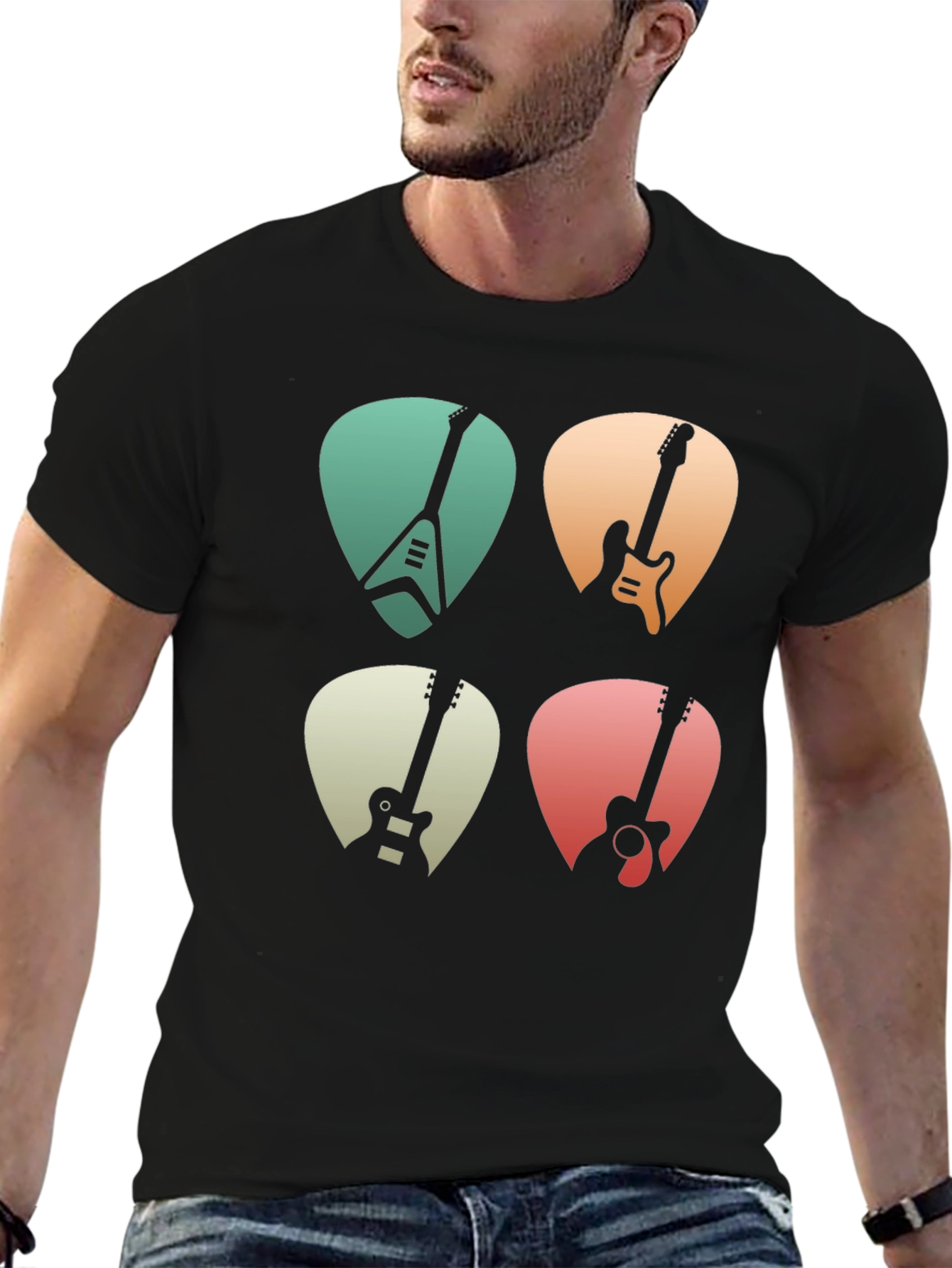 Guitar Pick T-Shirt Music Lover Tee