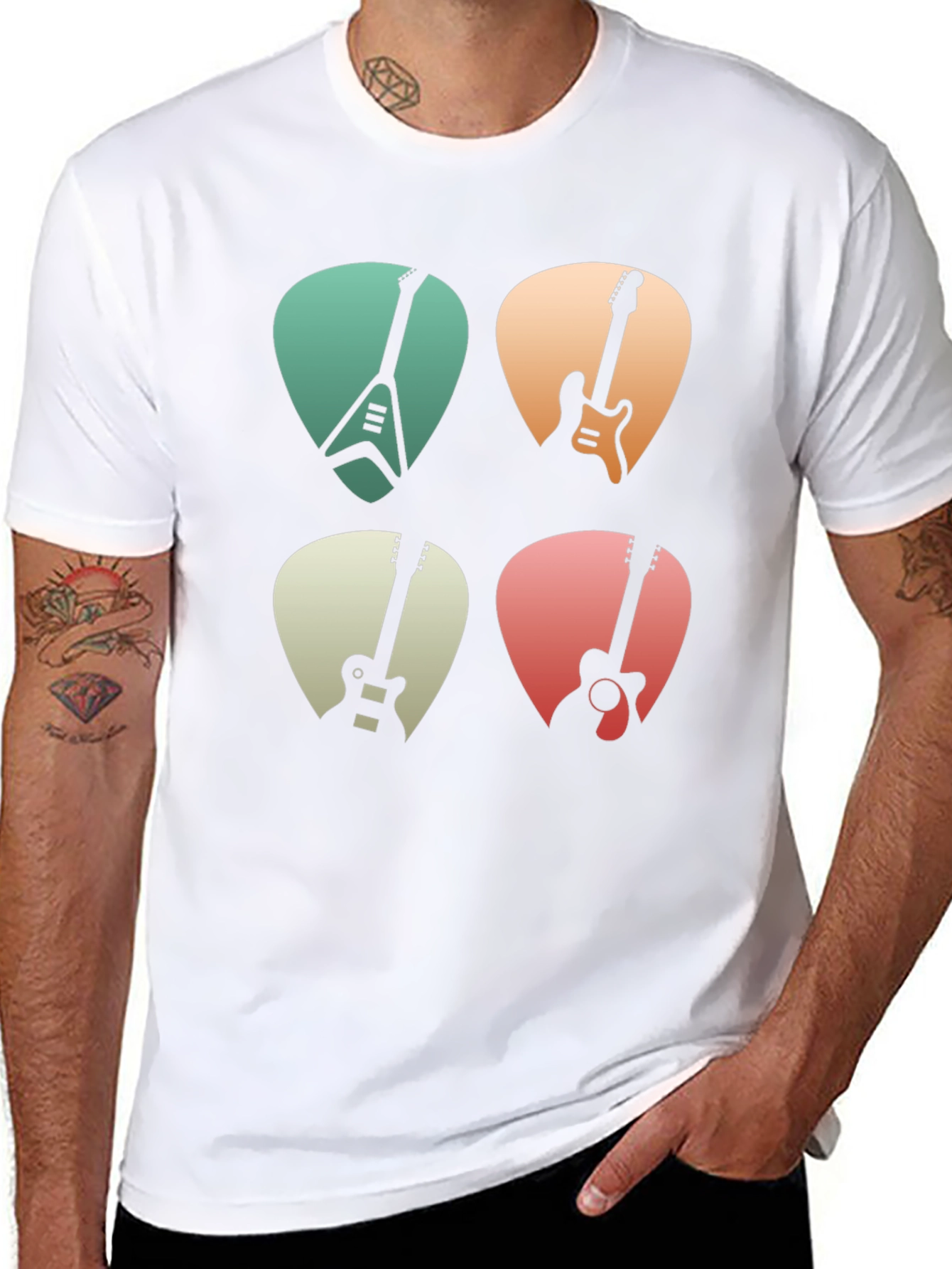 Guitar Pick T-Shirt Music Lover Tee