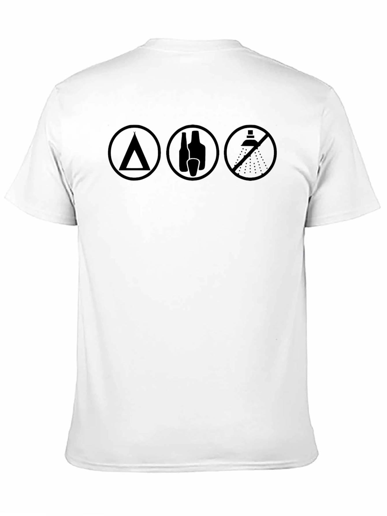 Camp Drink No Shower - Black T-Shirt