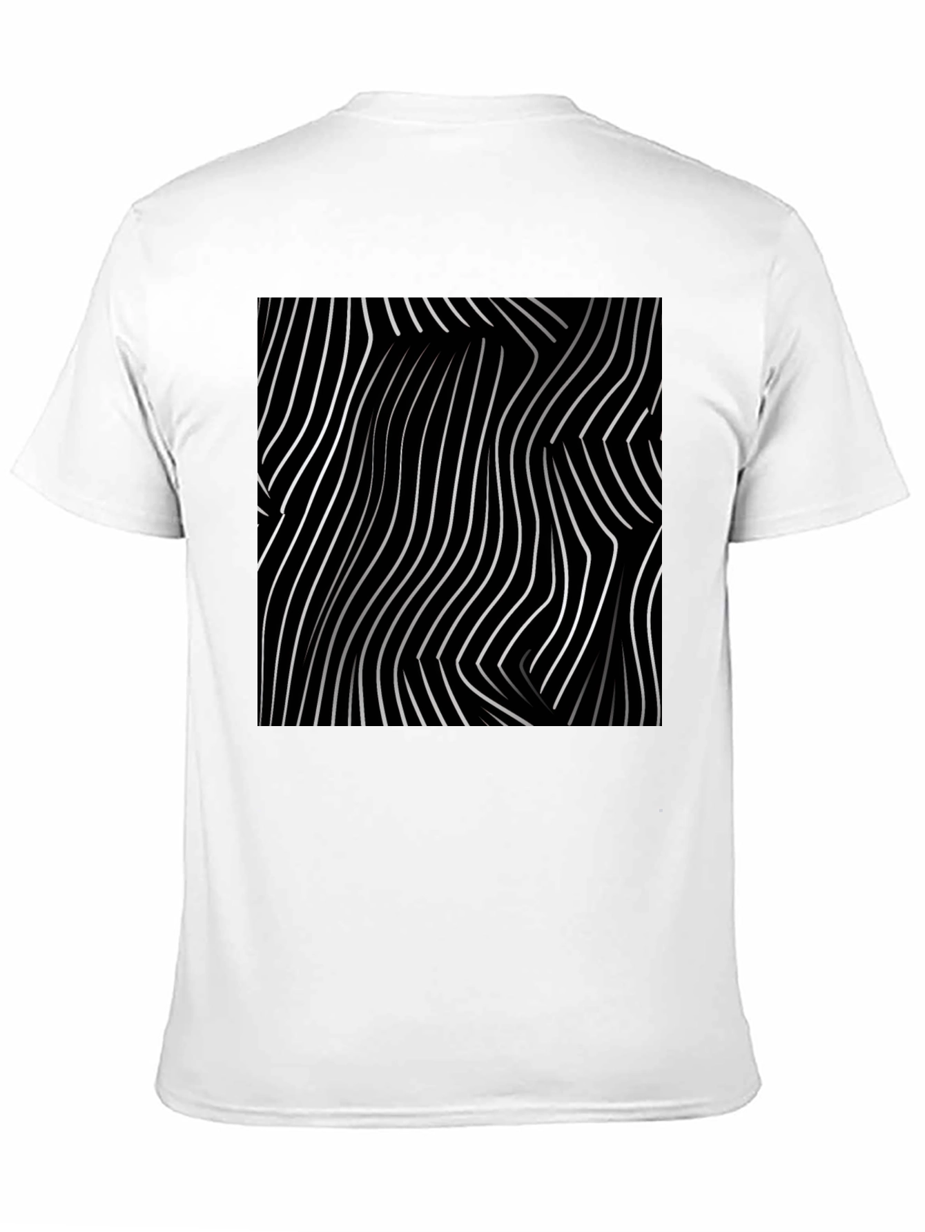 Abstract Lines Graphic Tee - Black