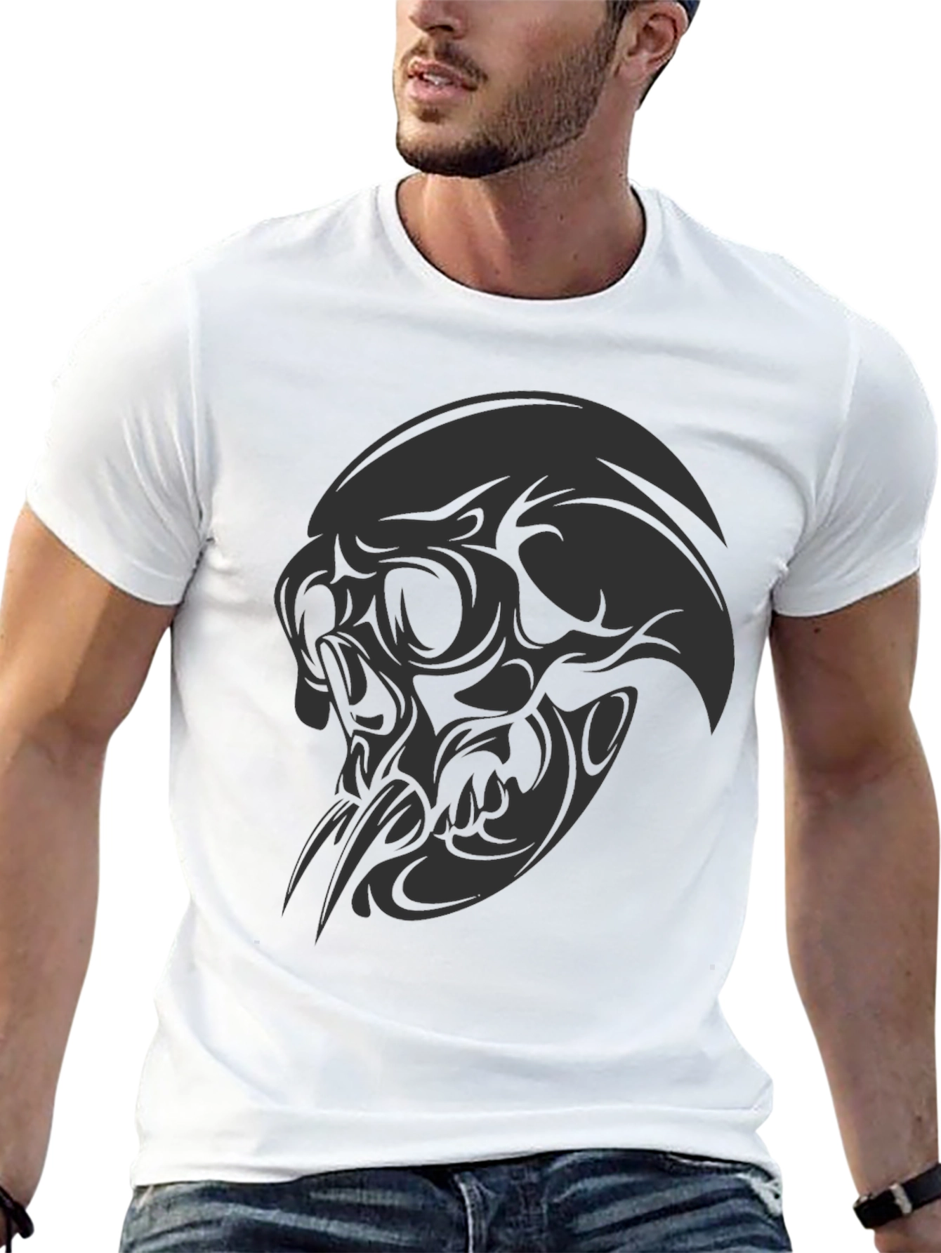 Skull Graphic Tee - Mens Black T-Shirt