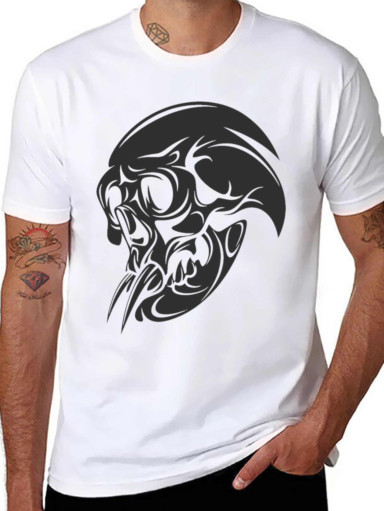 Skull Graphic Tee - Mens Black T-Shirt