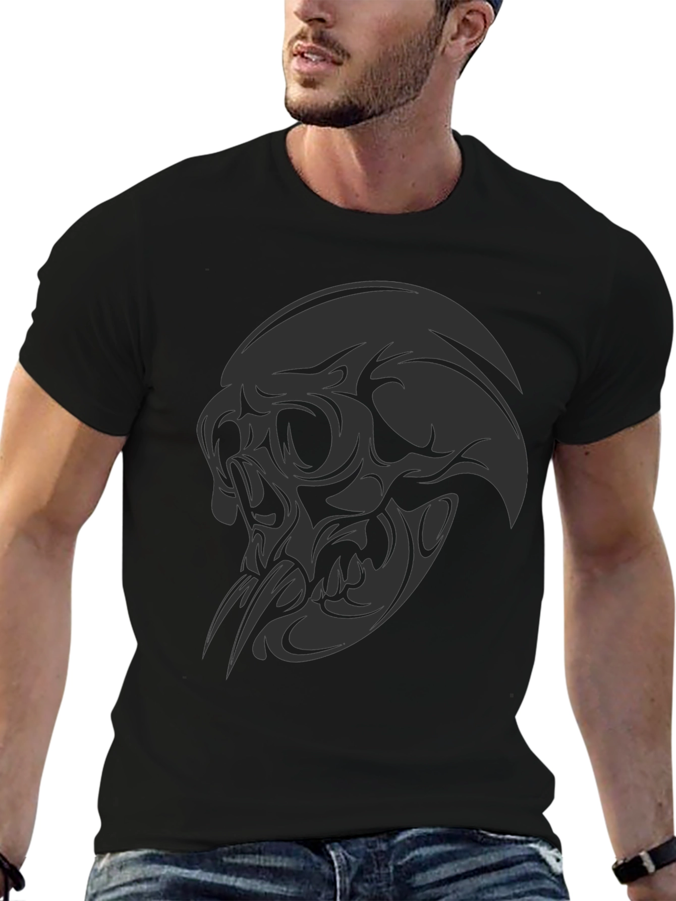 Skull Graphic Tee - Mens Black T-Shirt