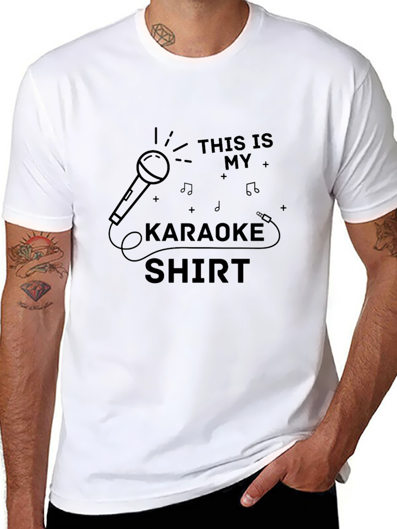 Karaoke Shirt - Mens Black Graphic Tee