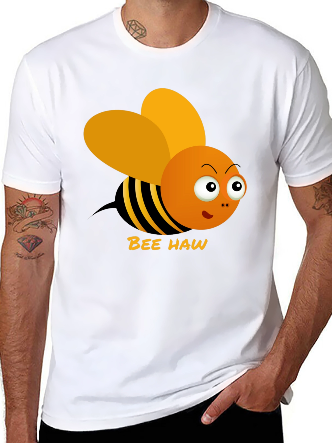 Bee Haw Funny Graphic T-Shirt