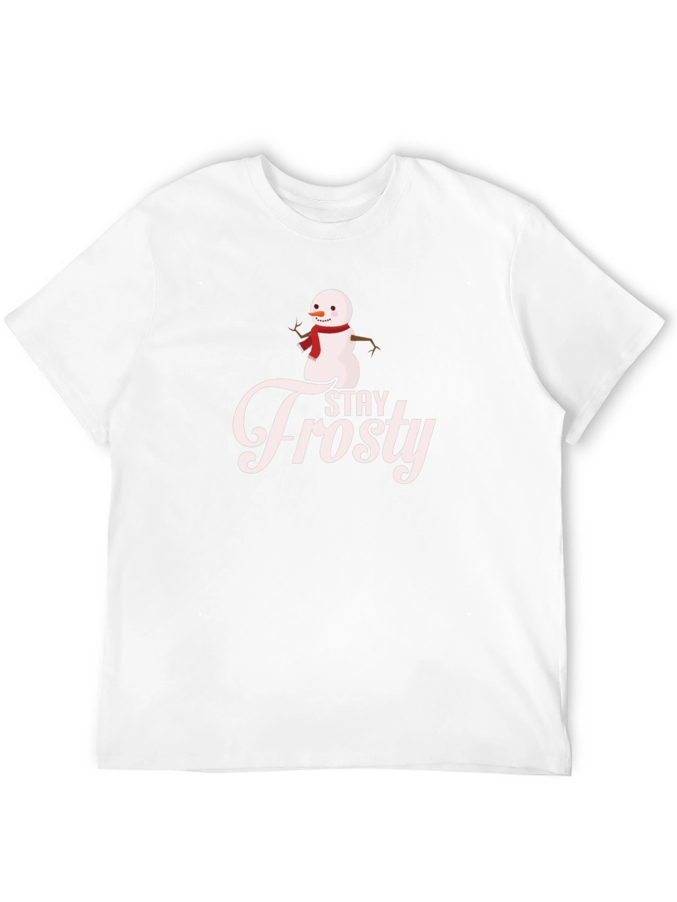 Stay Frosty Snowman Graphic Tee - Black Casual T-Shirt