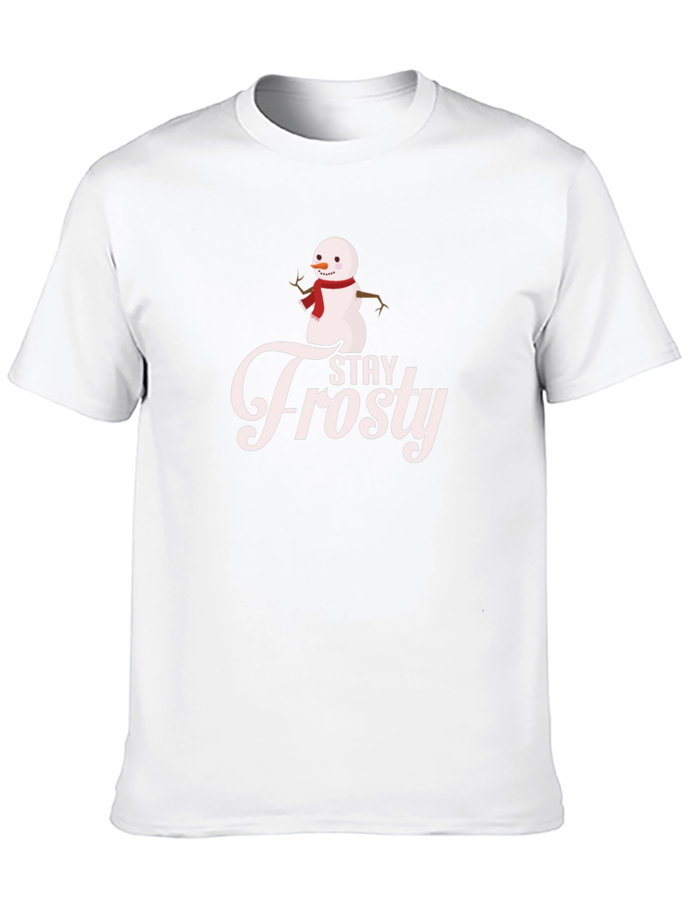 Stay Frosty Snowman Graphic Tee - Black Casual T-Shirt