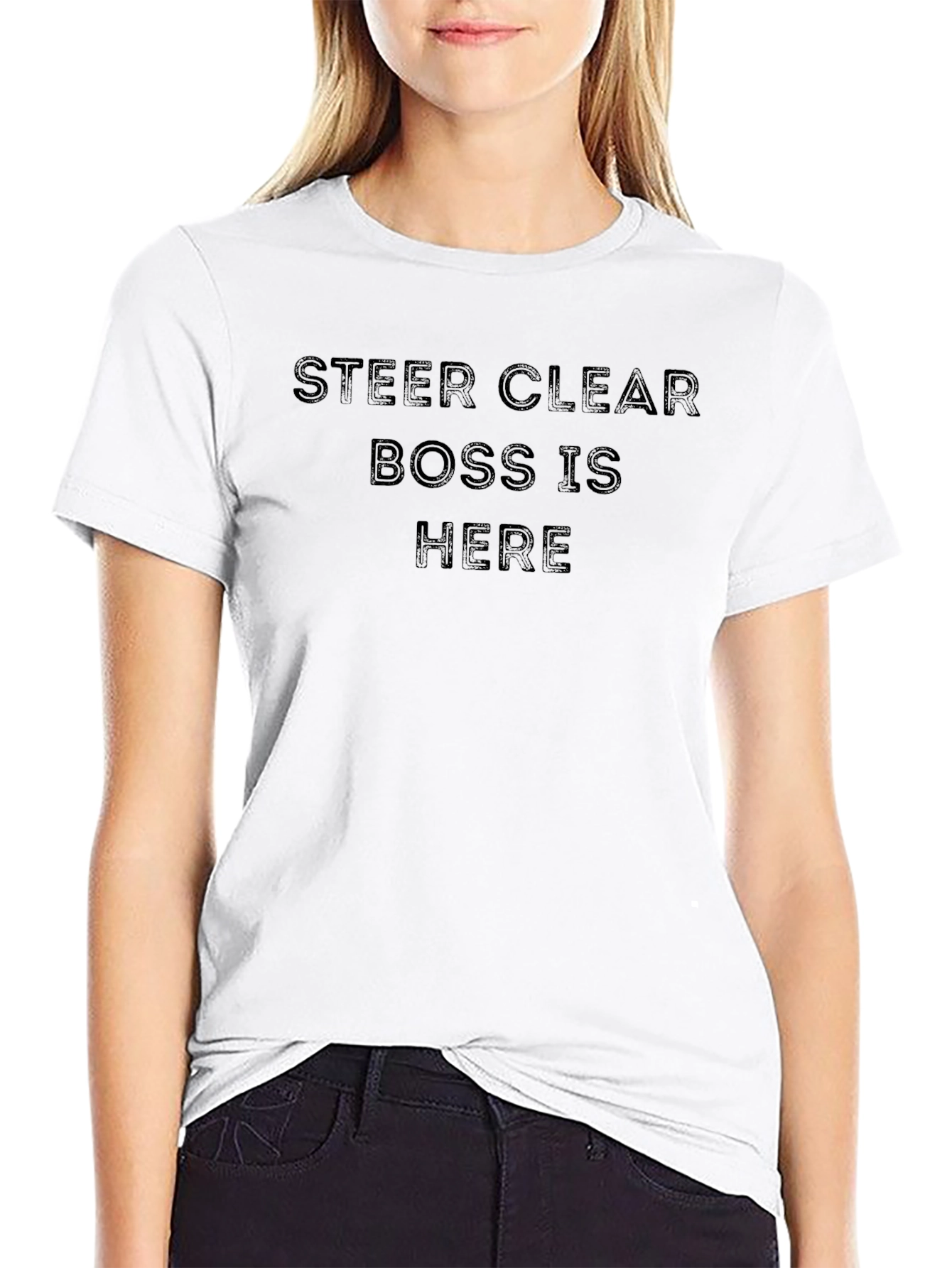 Steer Clear Boss is Here Graphic T-Shirt