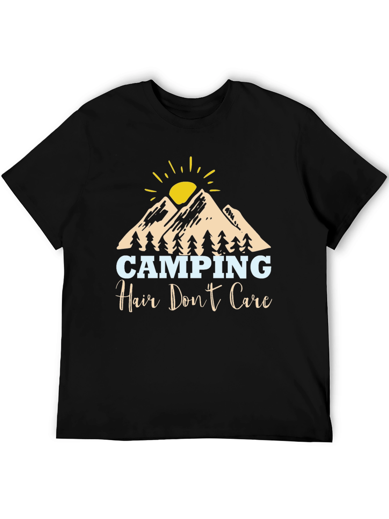 Camping Hair Dont Care Graphic Tee