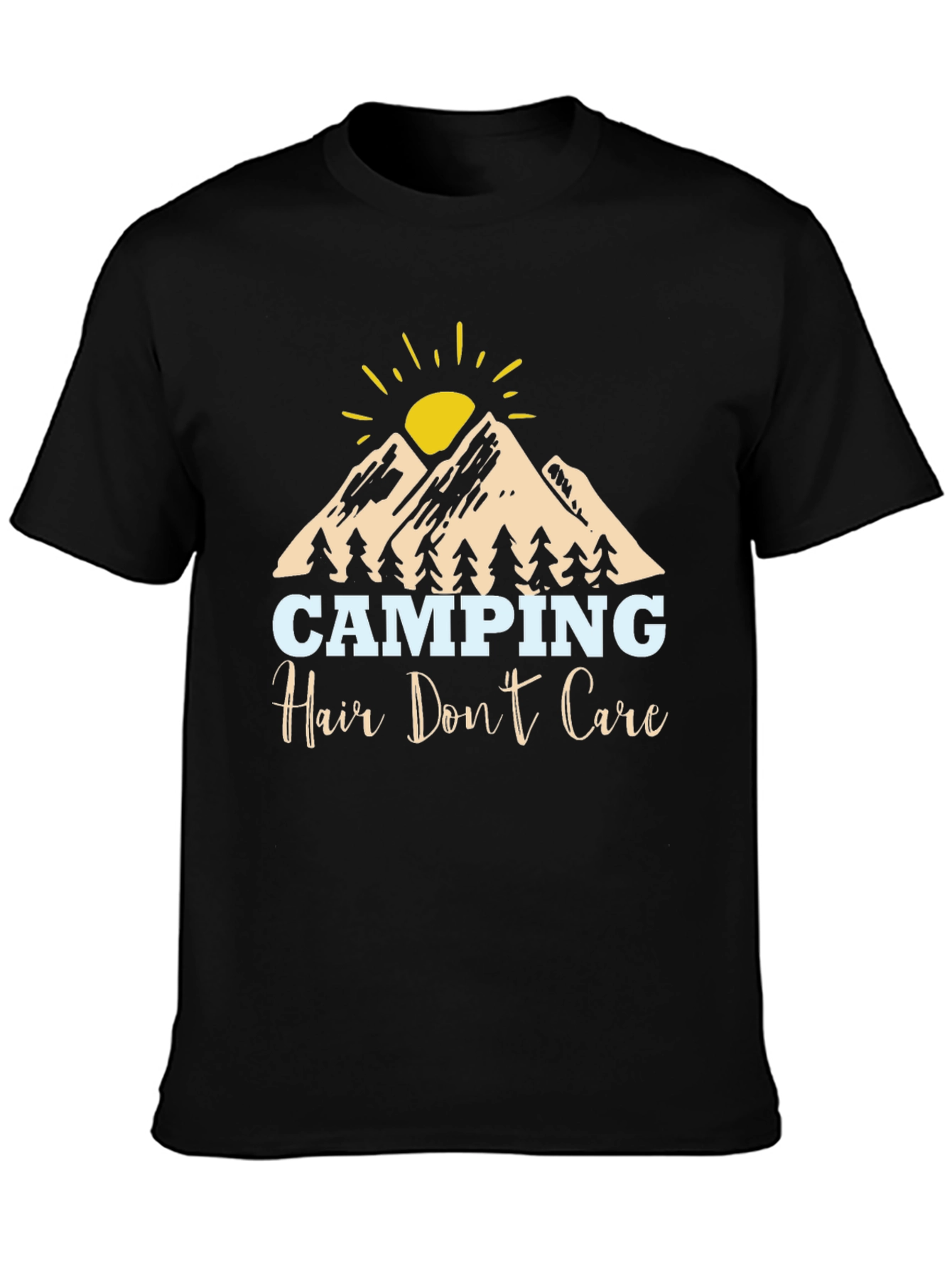 Camping Hair Dont Care Graphic Tee
