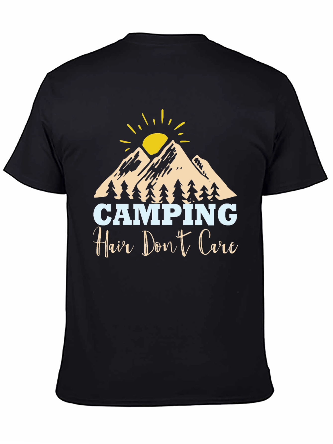 Camping Hair Dont Care Graphic Tee