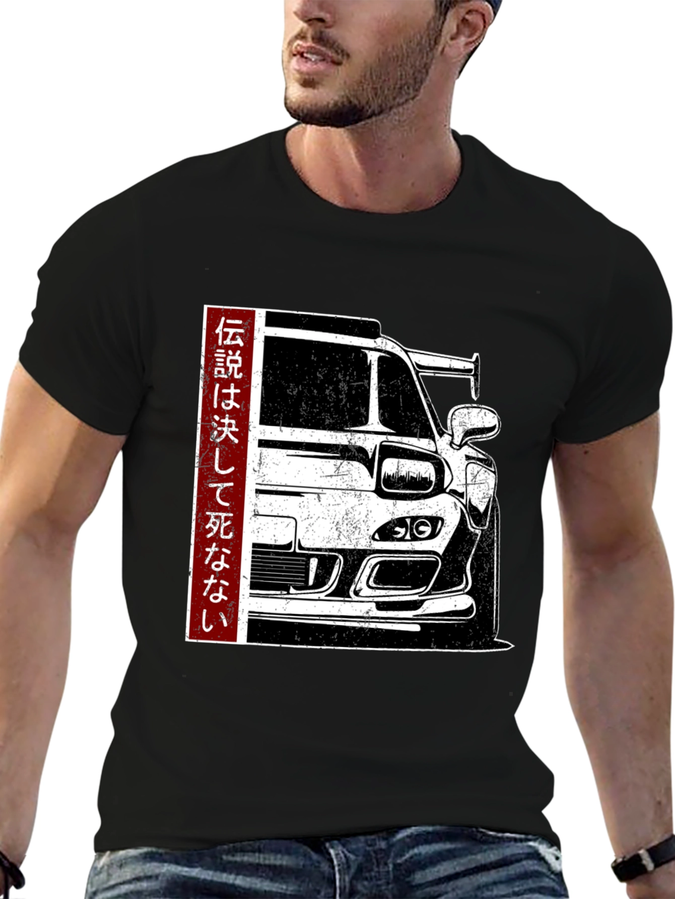 JDM Car Graphic Black T-Shirt