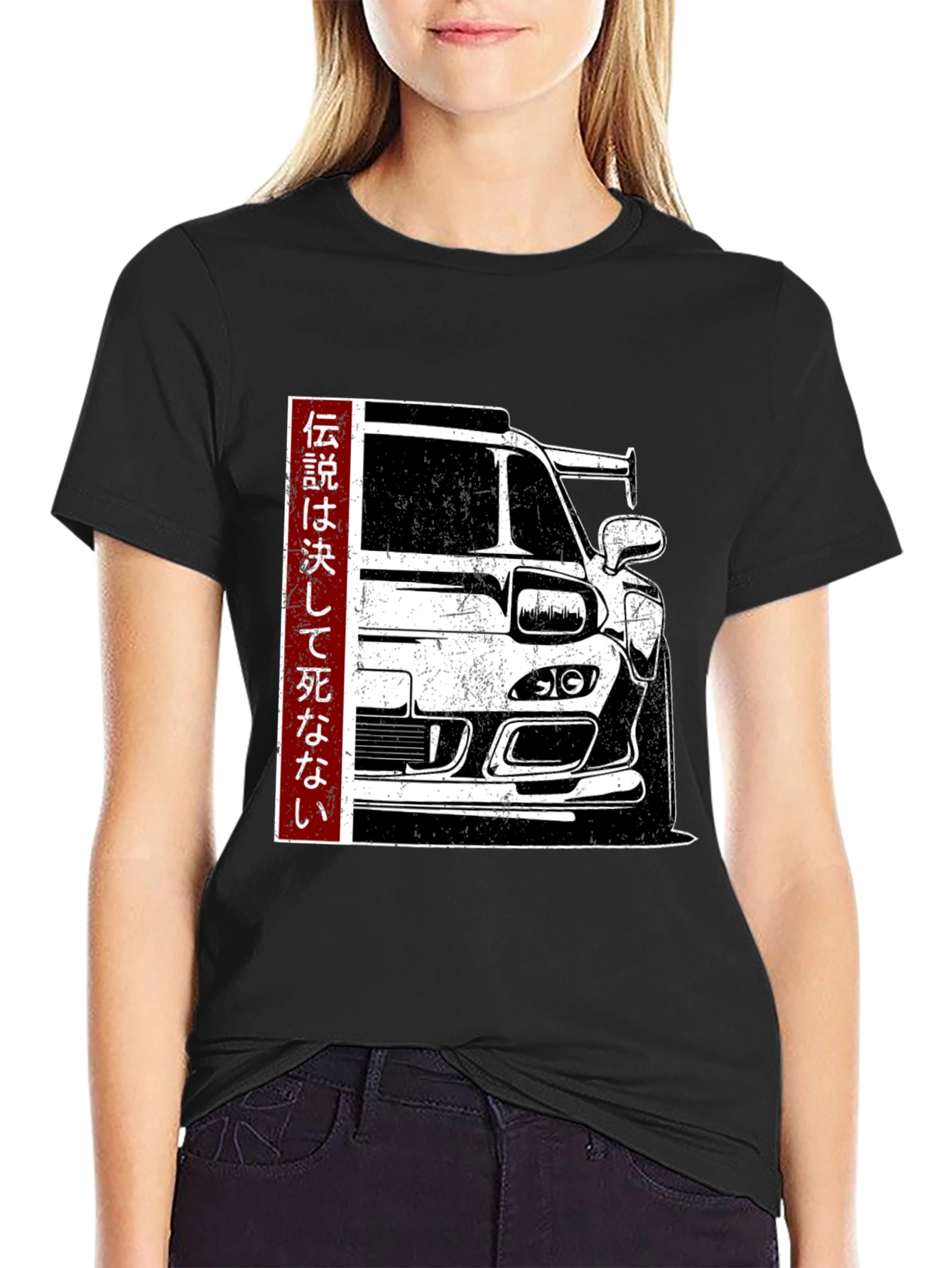 JDM Car Graphic Black T-Shirt