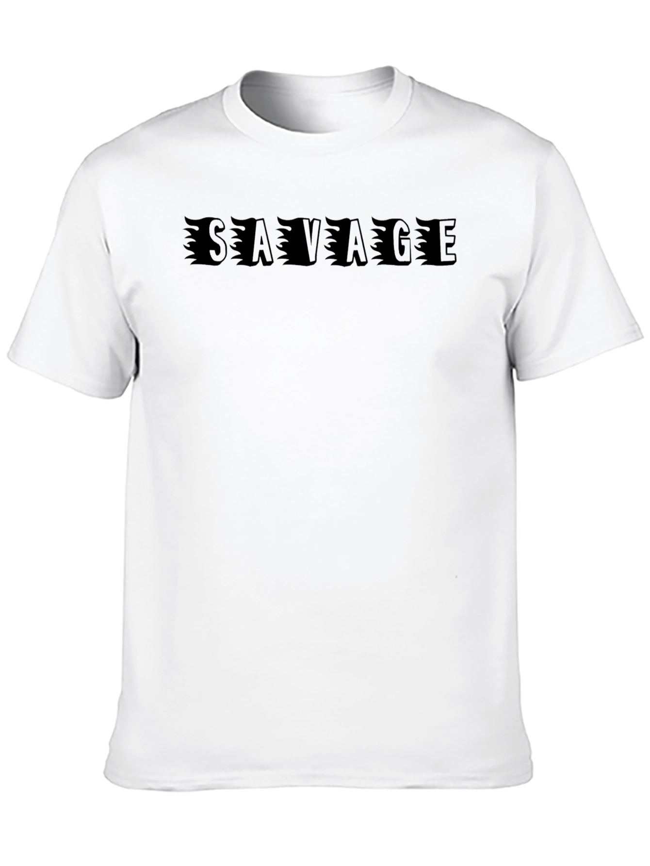 Savage Graphic Print T-Shirt - Casual Black Tee