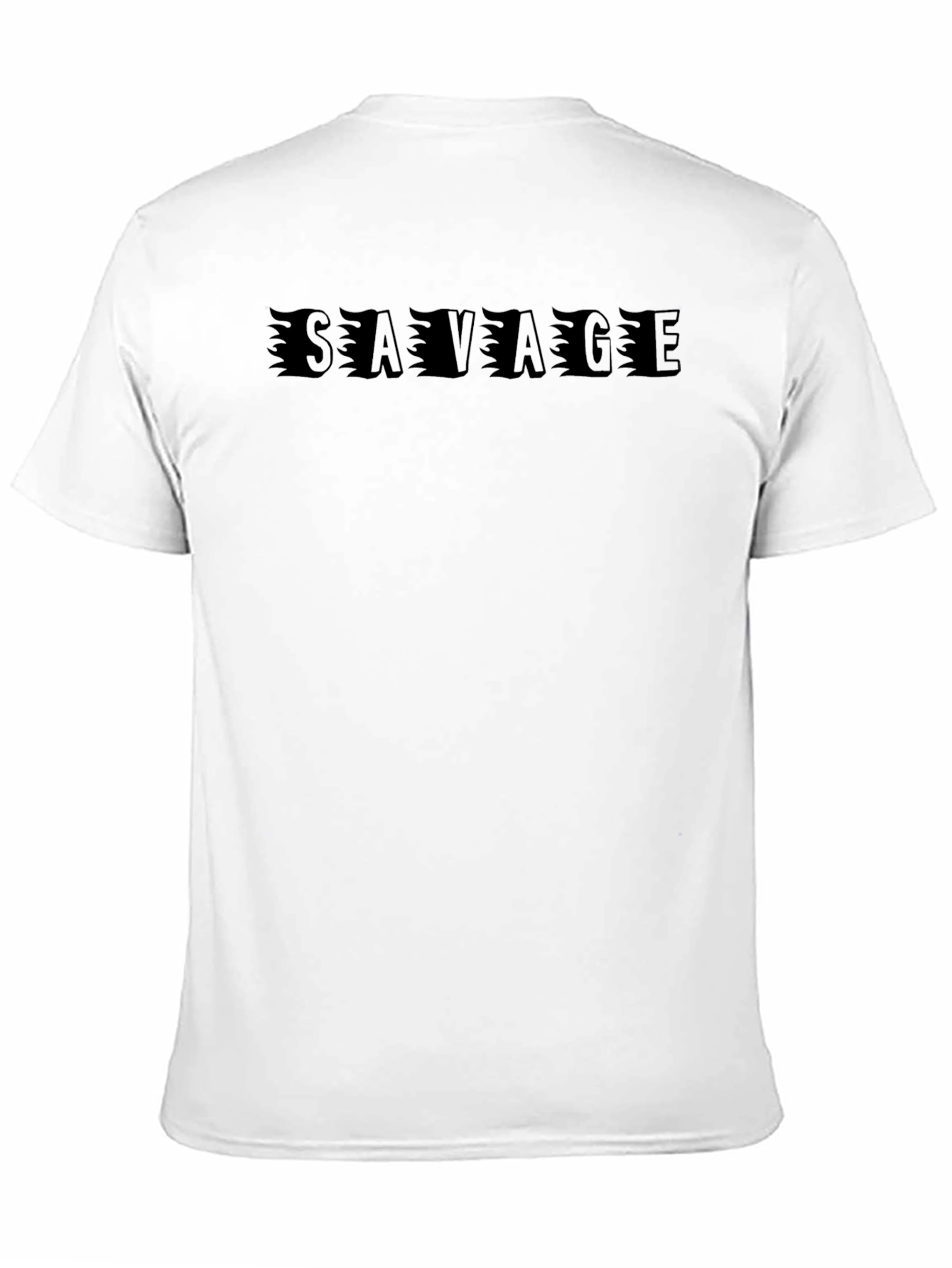 Savage Graphic Print T-Shirt - Casual Black Tee