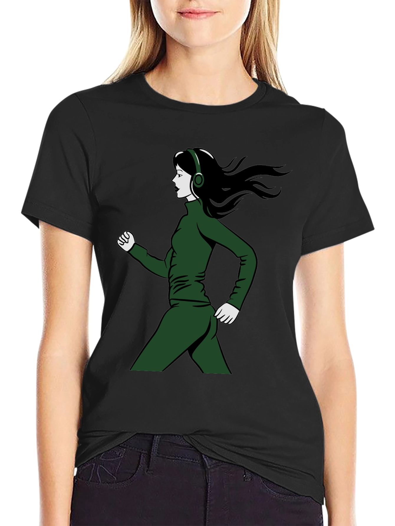 Running Woman Graphic T-Shirt