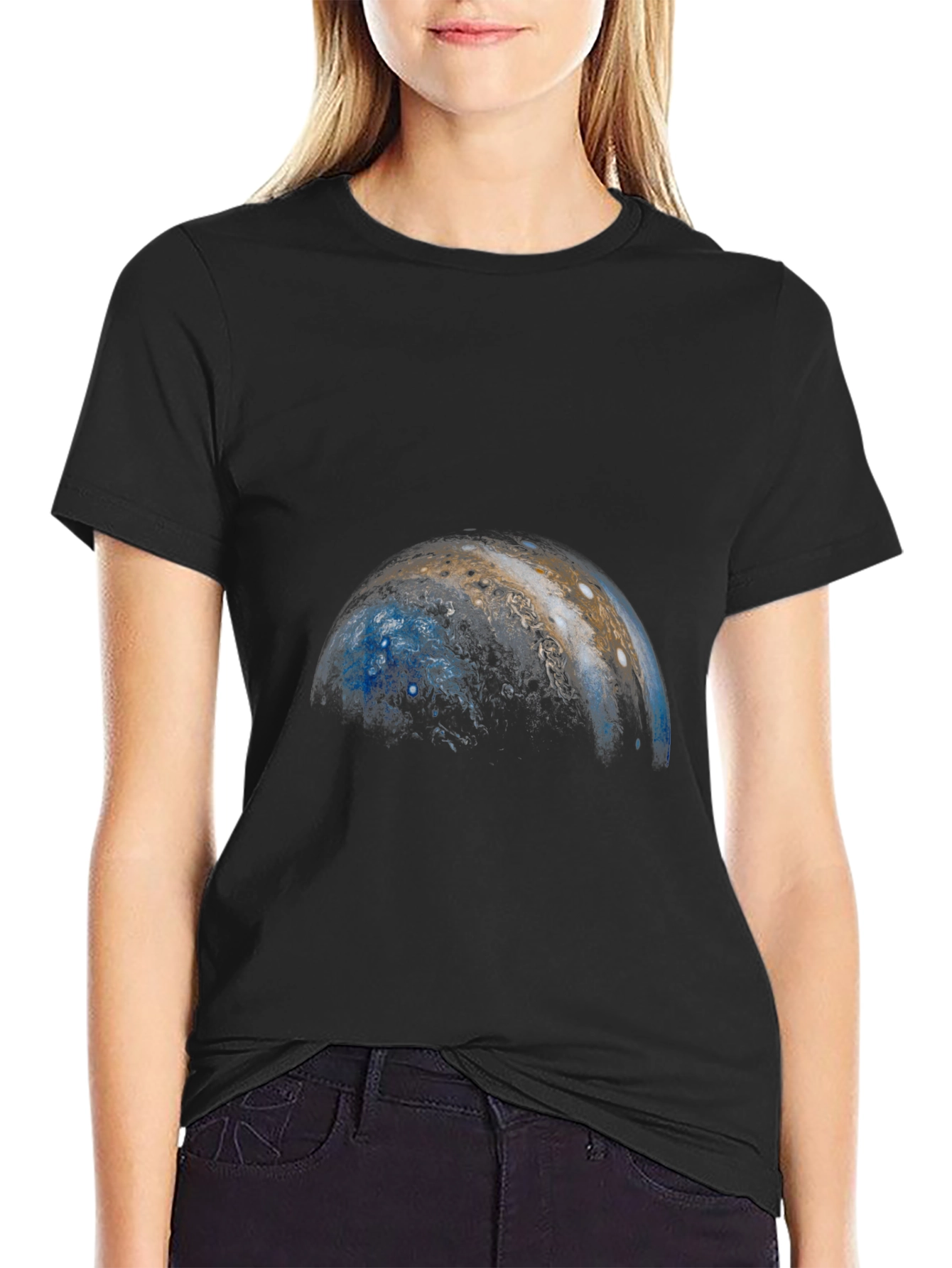 Jupiter Print Black T-Shirt