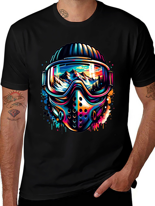 Vibrant Ski Mask Graphic Tee