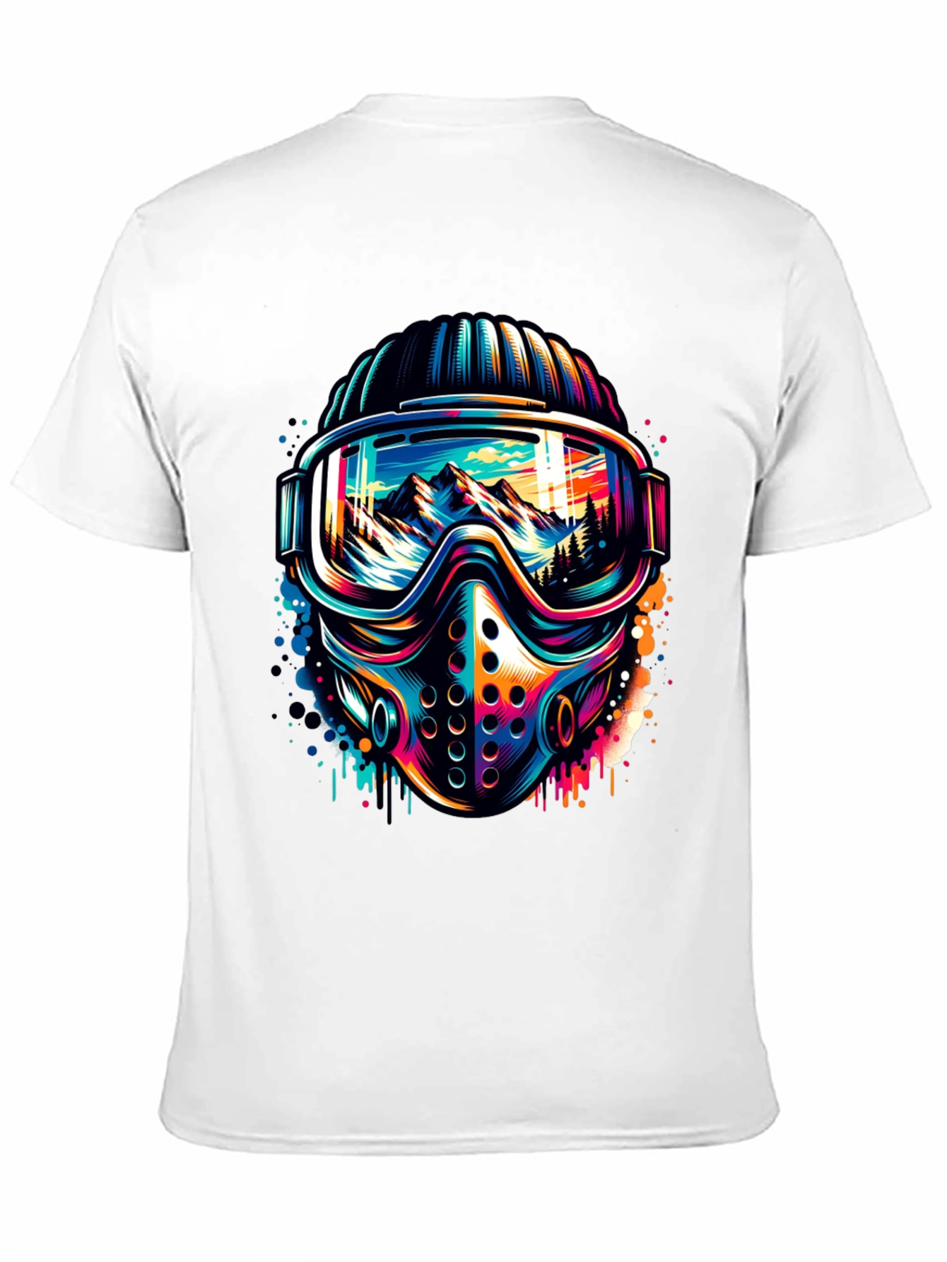 Vibrant Ski Mask Graphic Tee