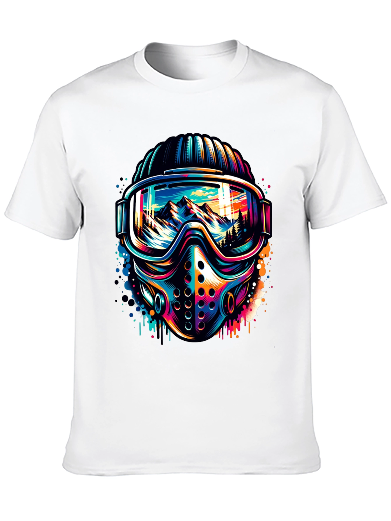 Vibrant Ski Mask Graphic Tee