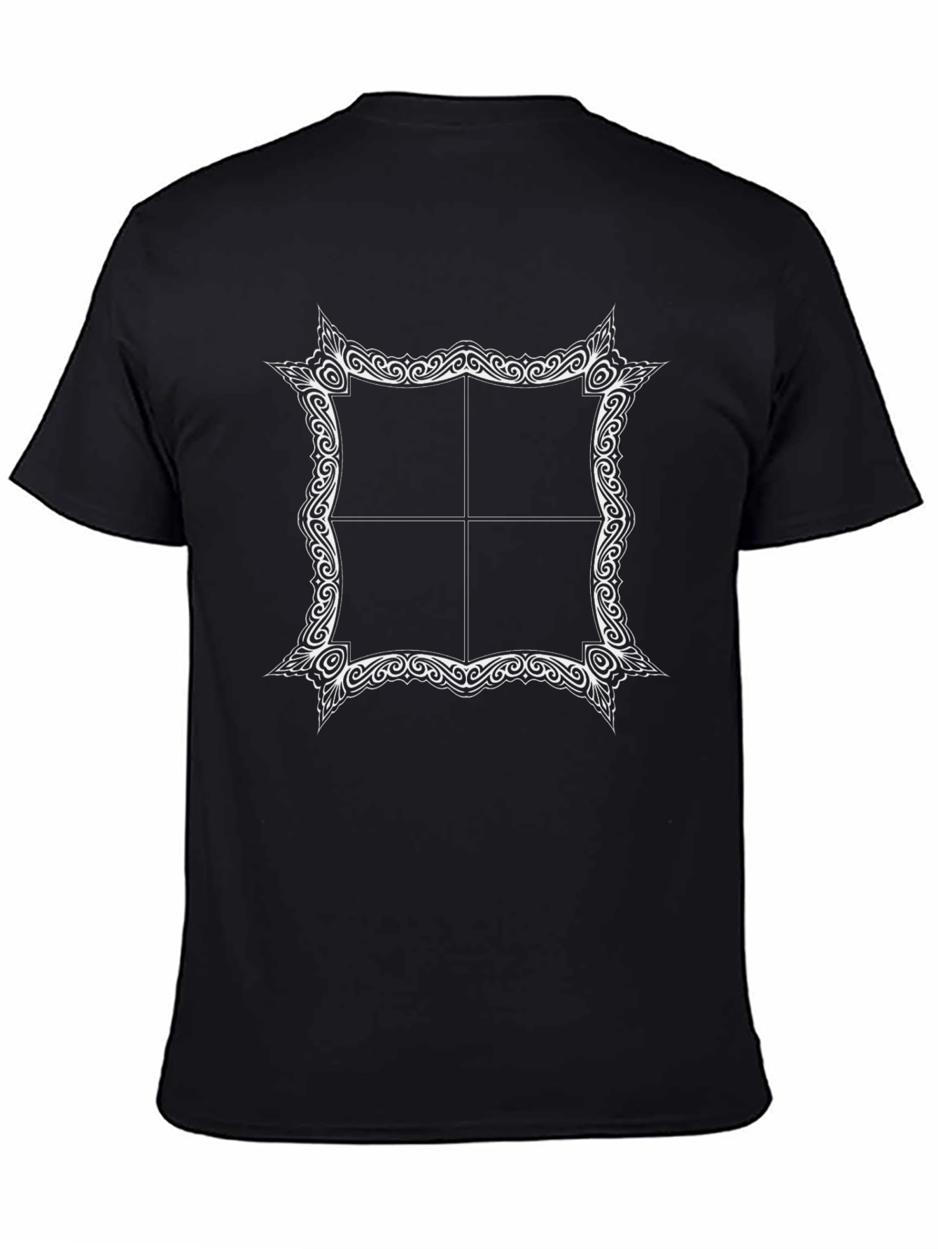 Ornate Framed Graphic Black Tee