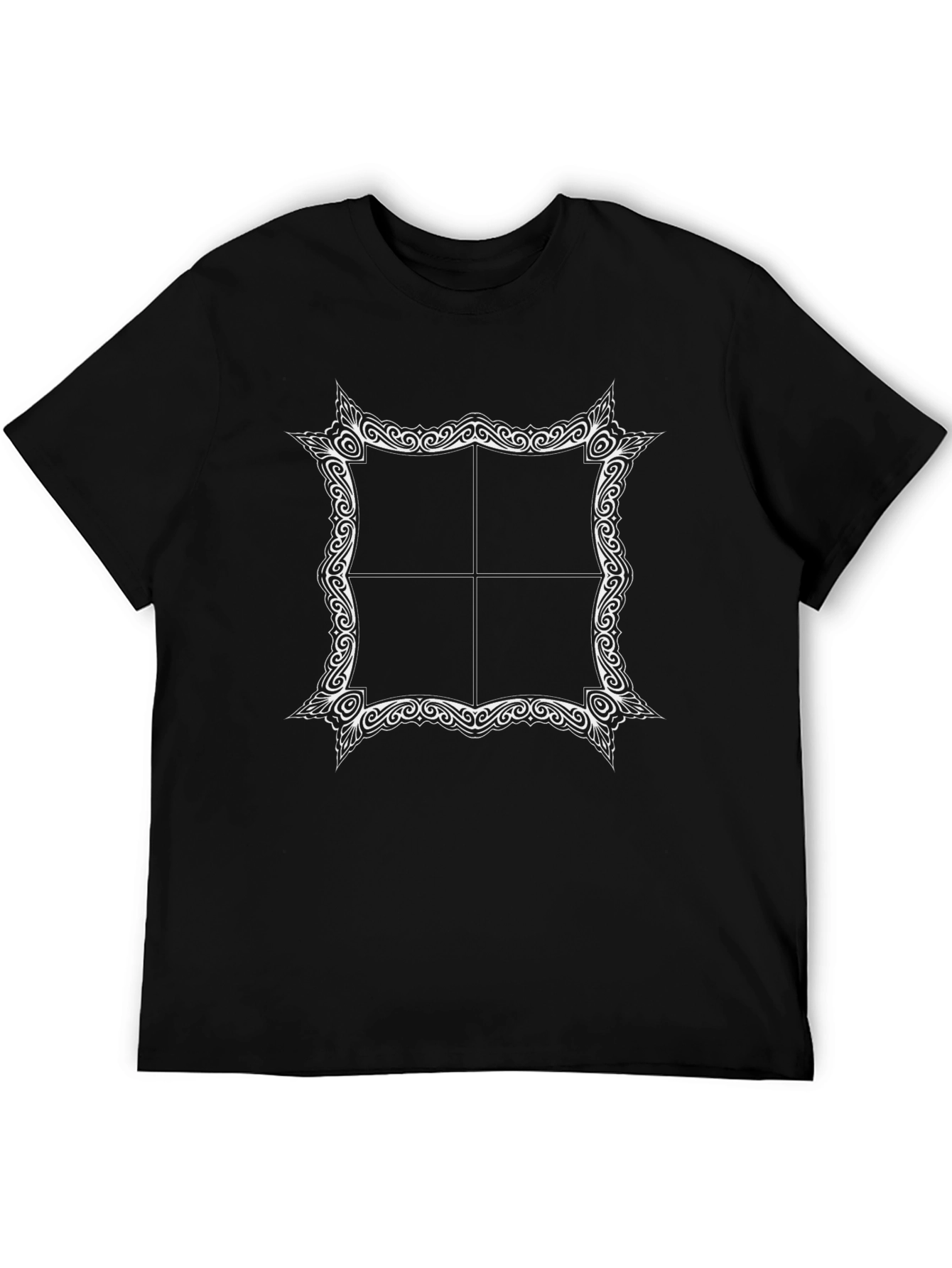 Ornate Framed Graphic Black Tee