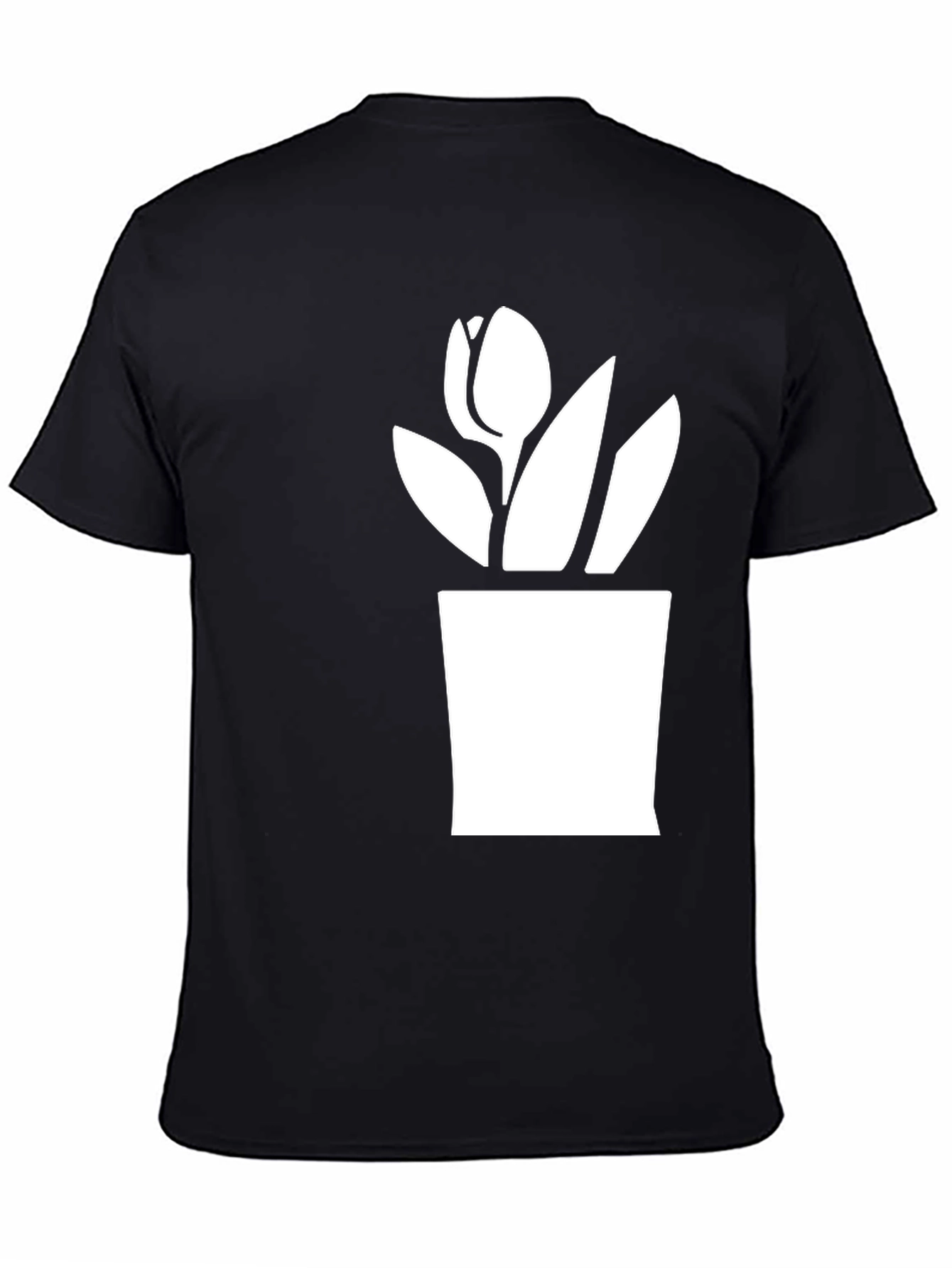 Black Tulip Plant Graphic T-Shirt
