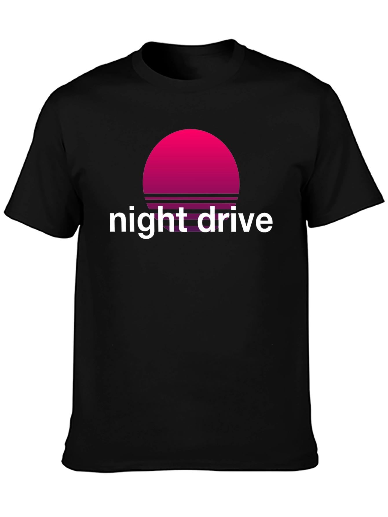 Night Drive Retro T-Shirt - Synthwave Sunset Design