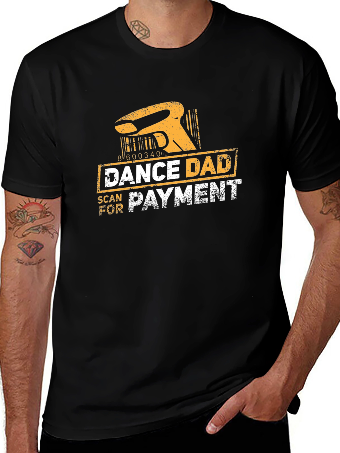 Dance Dad Scan for Payment Black T-Shirt