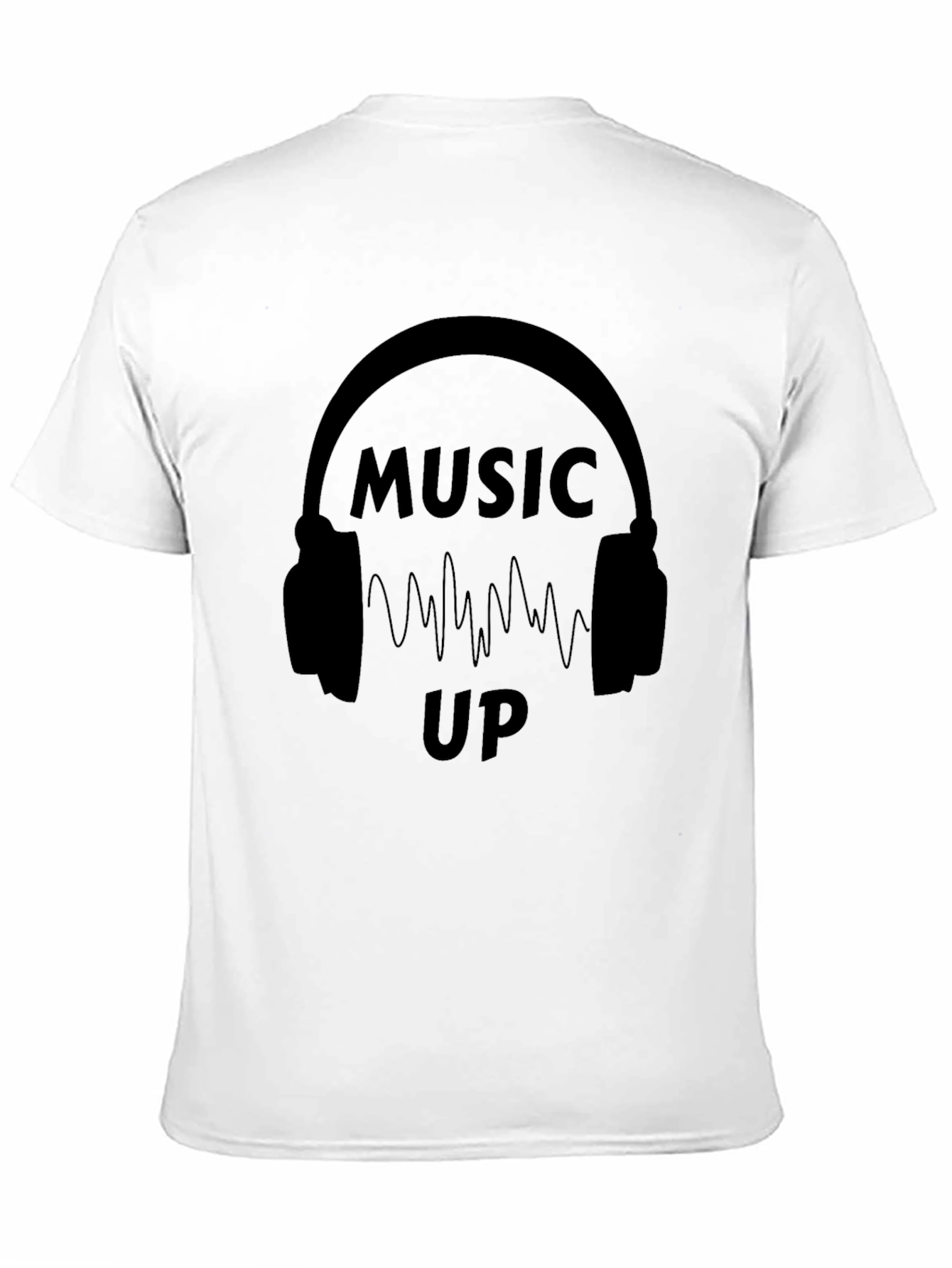 Music Up Black Graphic T-Shirt