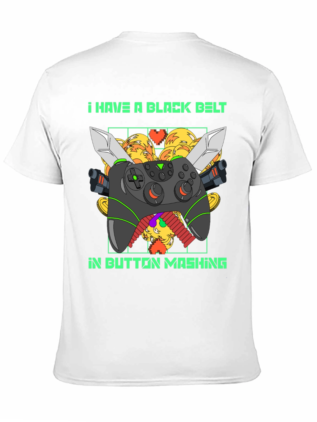 Black Belt Button Mashing Gamer T-Shirt