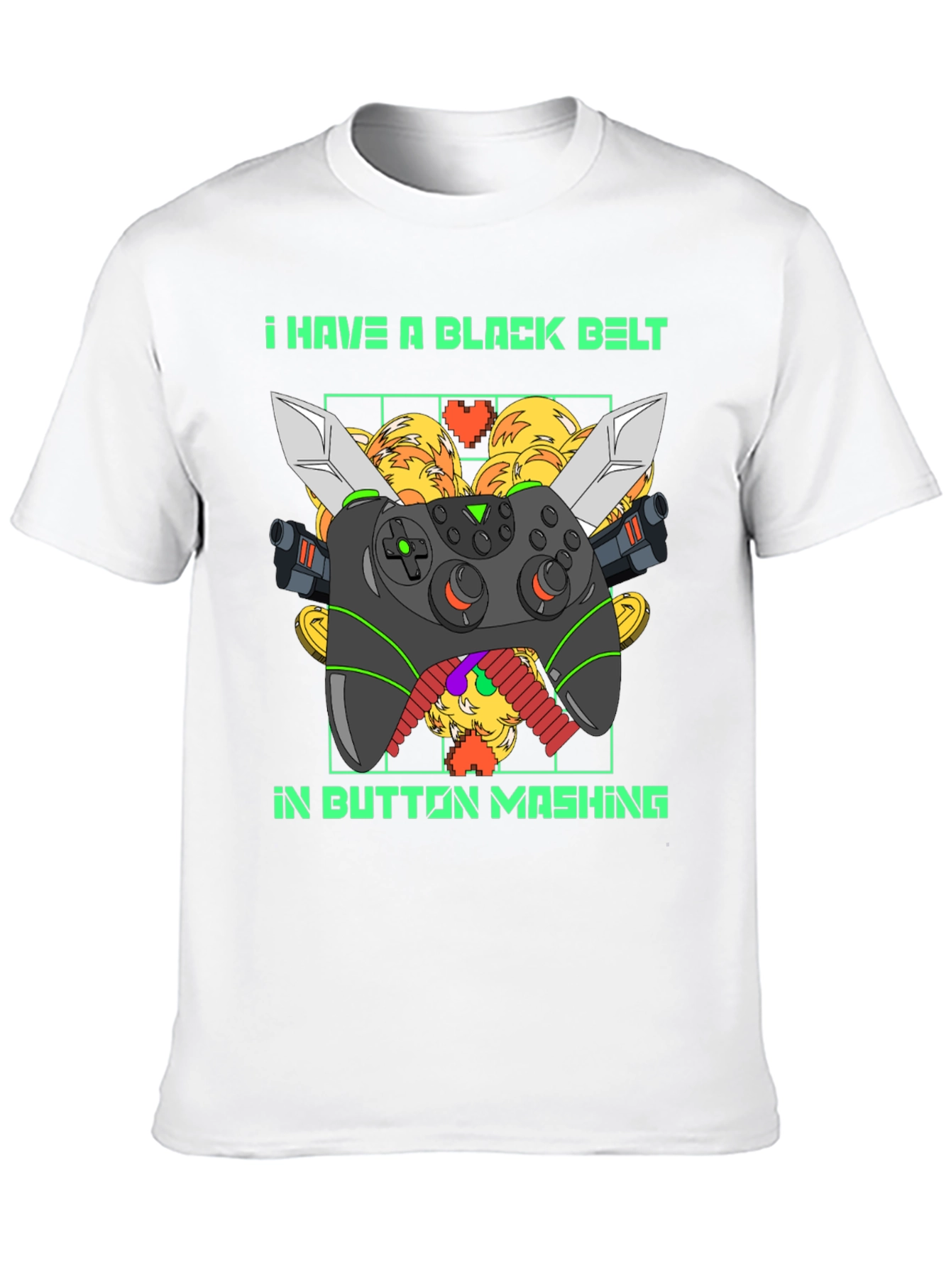 Black Belt Button Mashing Gamer T-Shirt