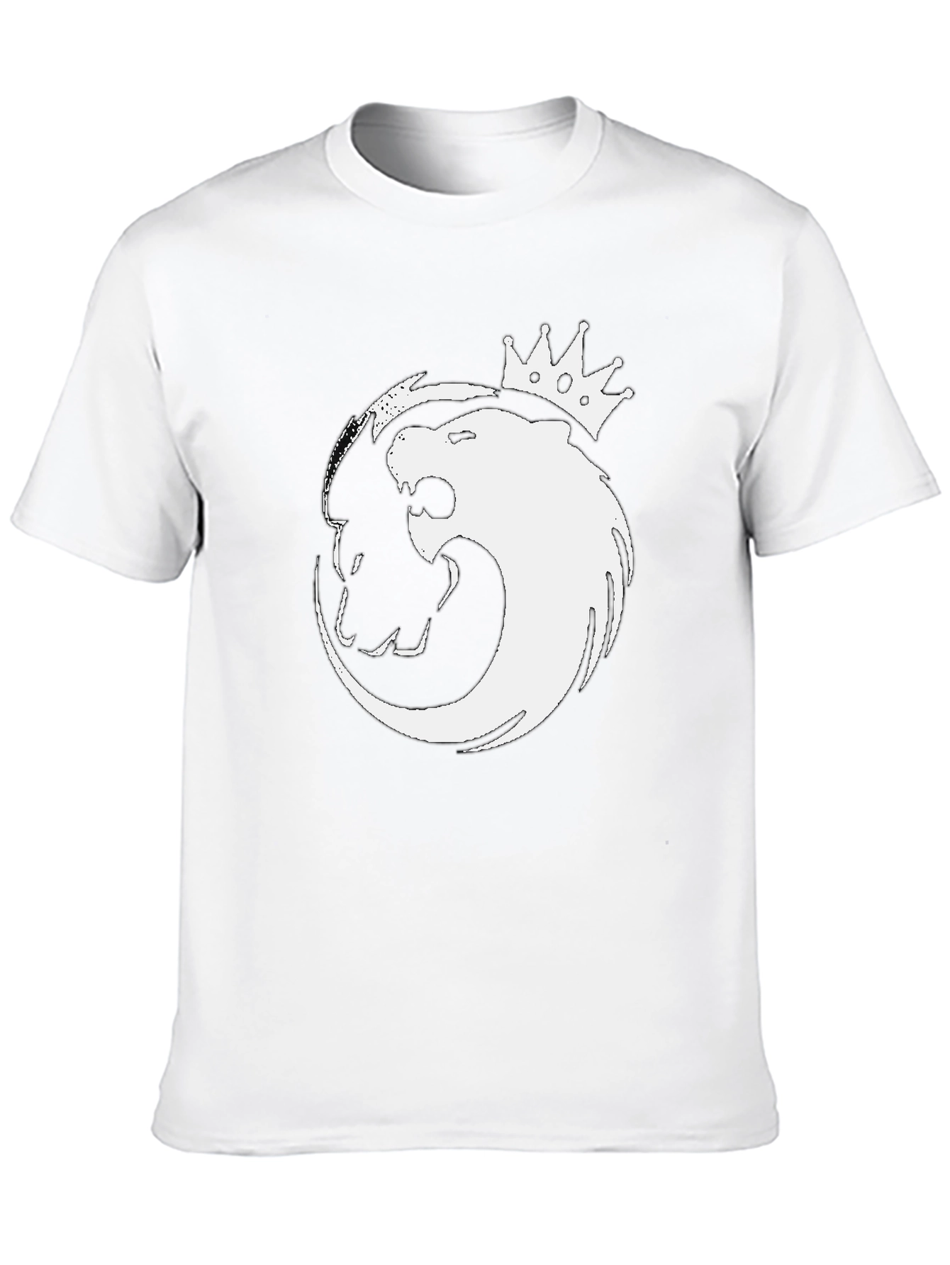 Lion King Yin Yang Graphic Black T-Shirt