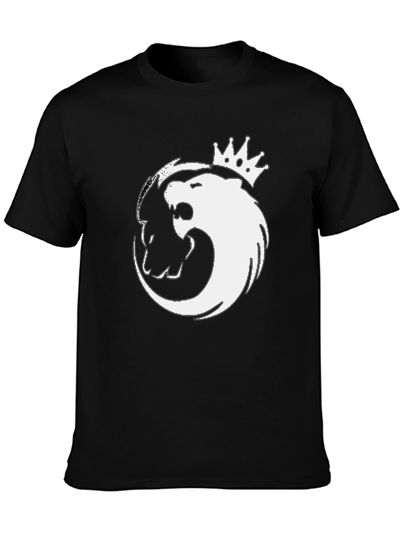 Lion King Yin Yang Graphic Black T-Shirt