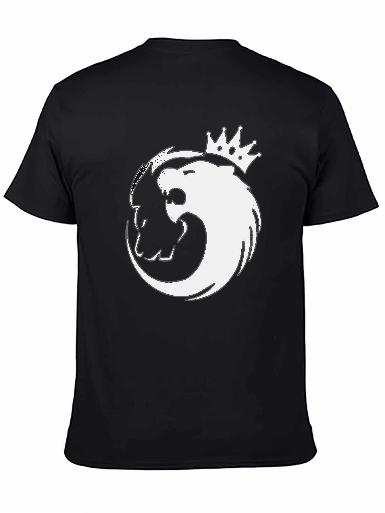 Lion King Yin Yang Graphic Black T-Shirt