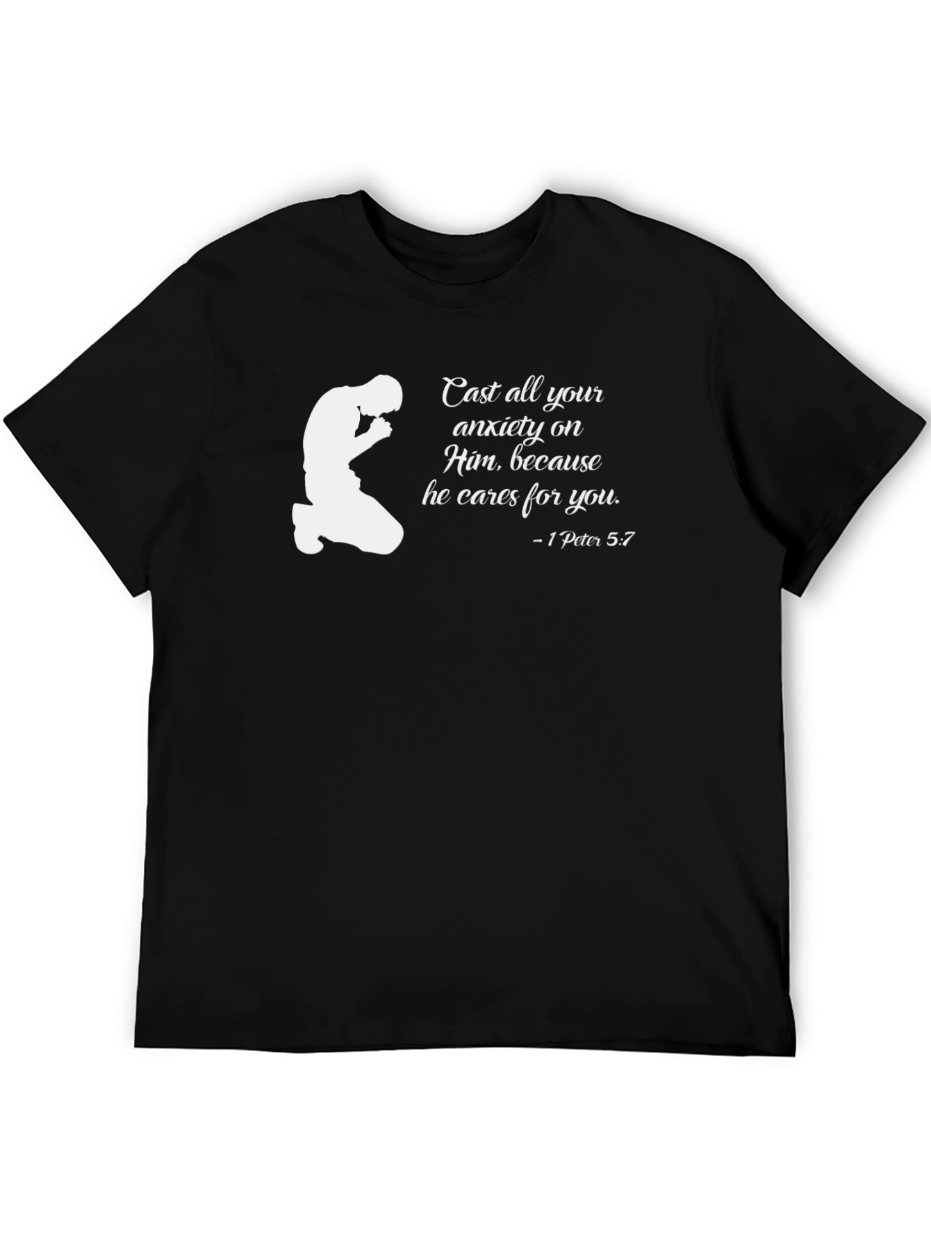 Faith-Based Tee: Cast All Your Anxiety on Him T-Shirt