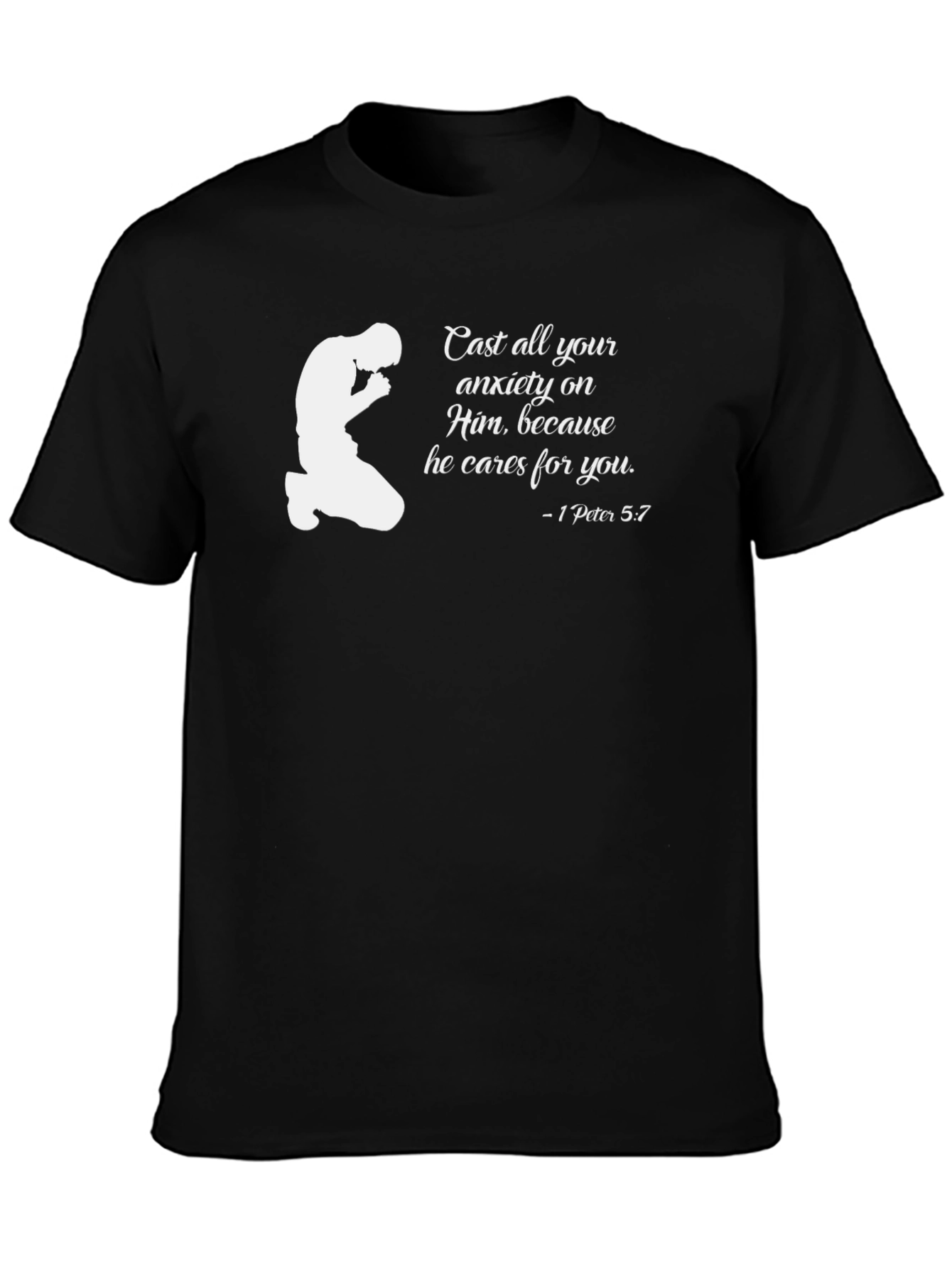 Faith-Based Tee: Cast All Your Anxiety on Him T-Shirt
