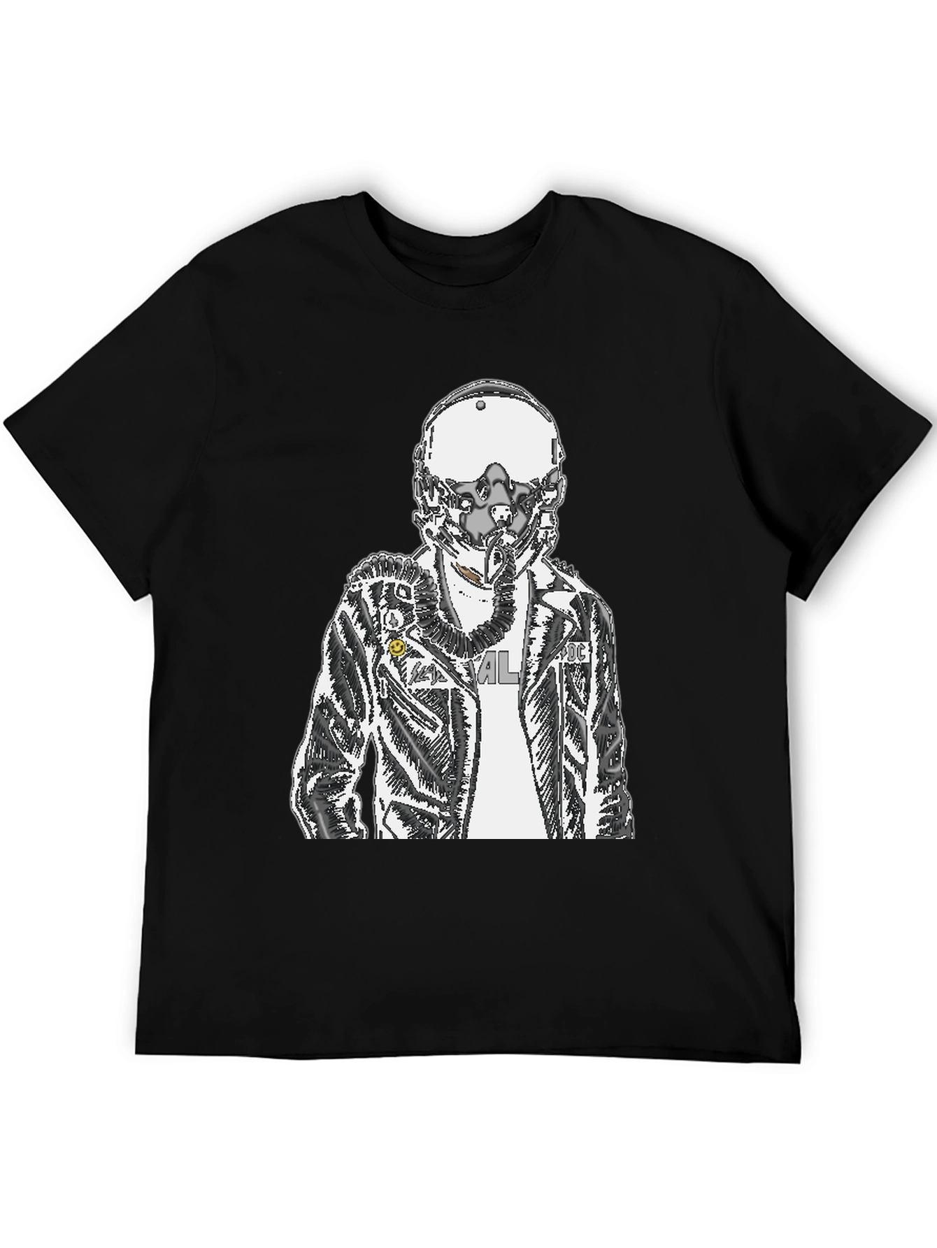 Pilot Graphic Tee - Black Crew Neck T-Shirt