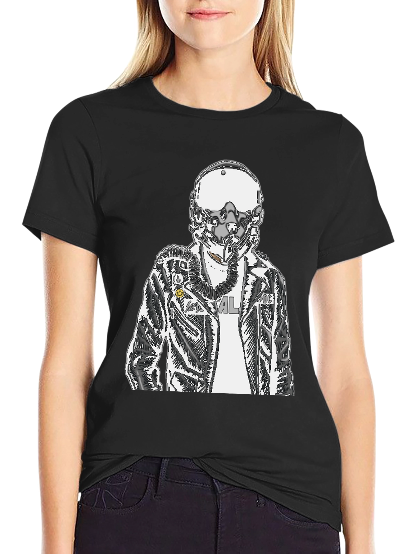 Pilot Graphic Tee - Black Crew Neck T-Shirt