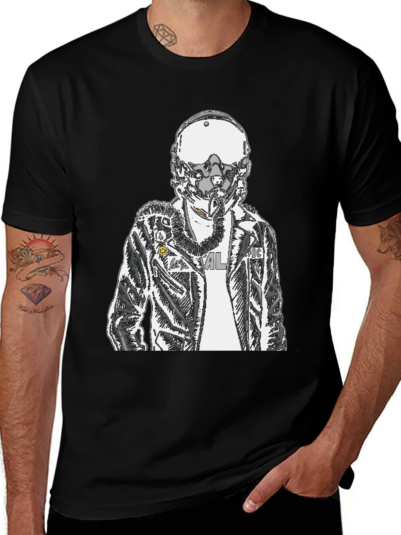 Pilot Graphic Tee - Black Crew Neck T-Shirt