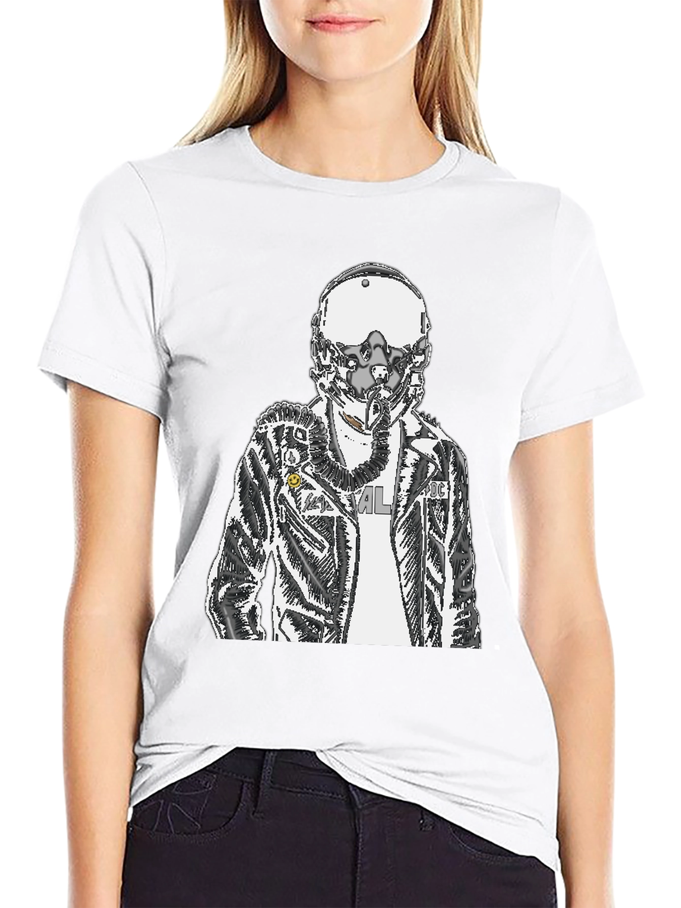 Pilot Graphic Tee - Black Crew Neck T-Shirt