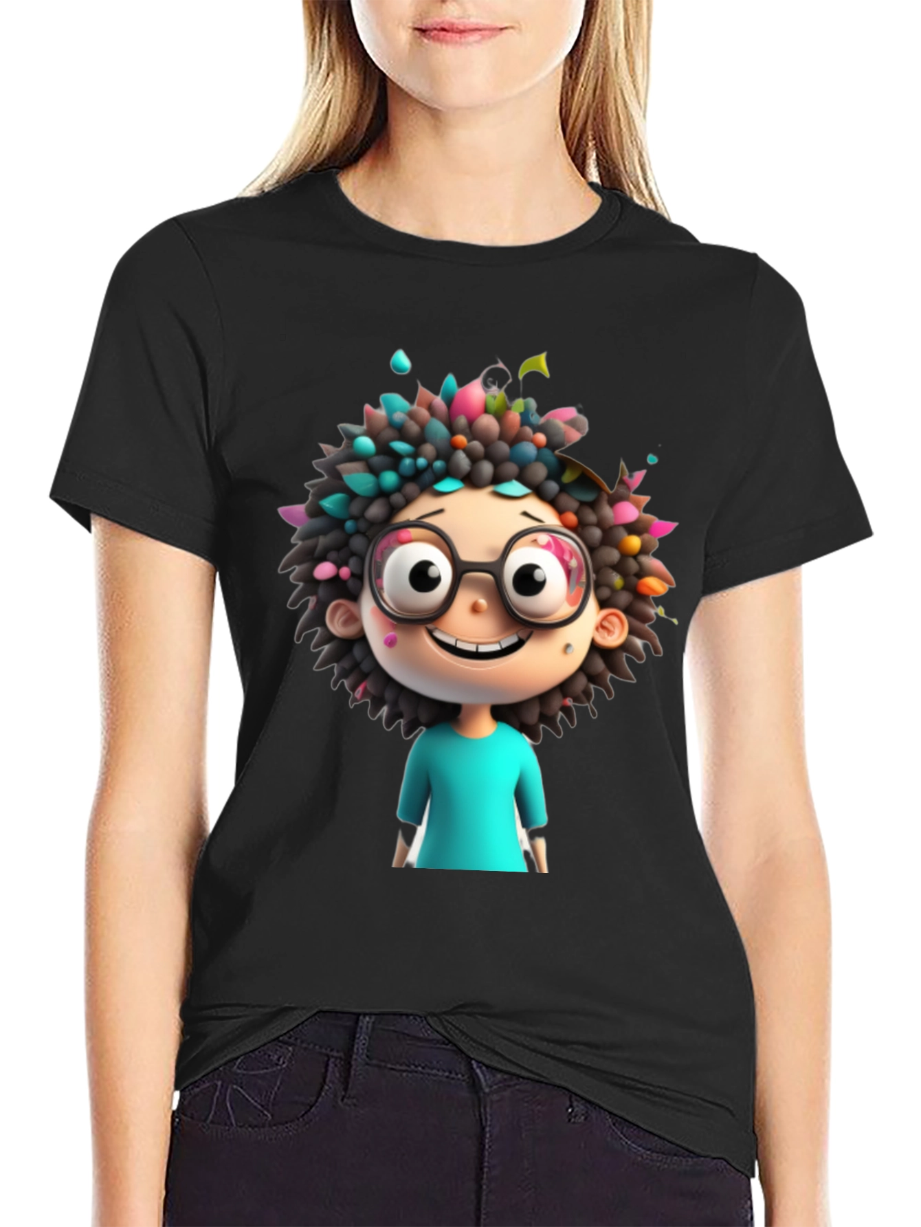 Cartoon Character Graphic Tee - Quirky & Fun