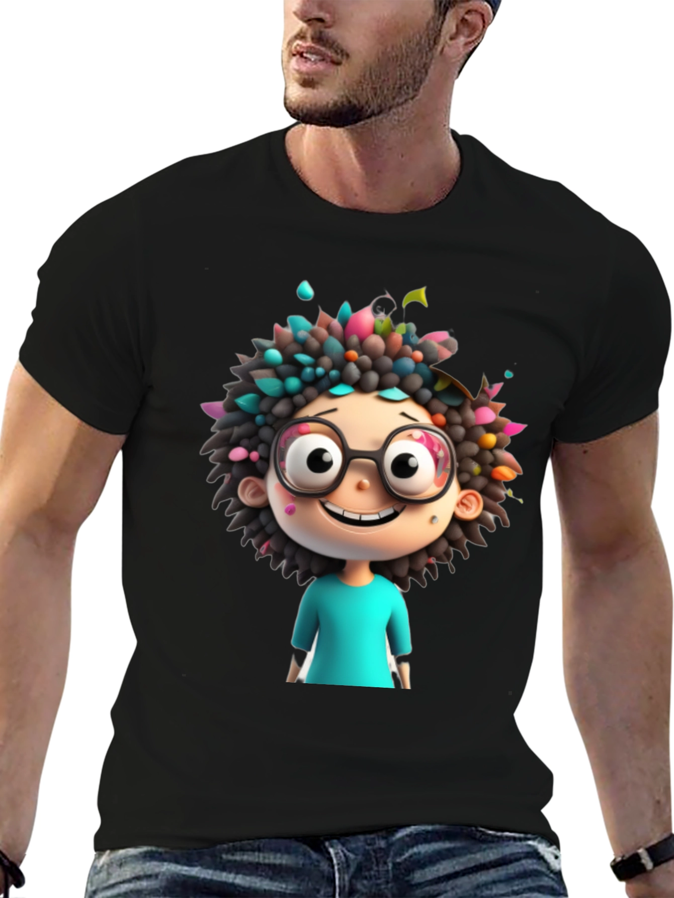 Cartoon Character Graphic Tee - Quirky & Fun