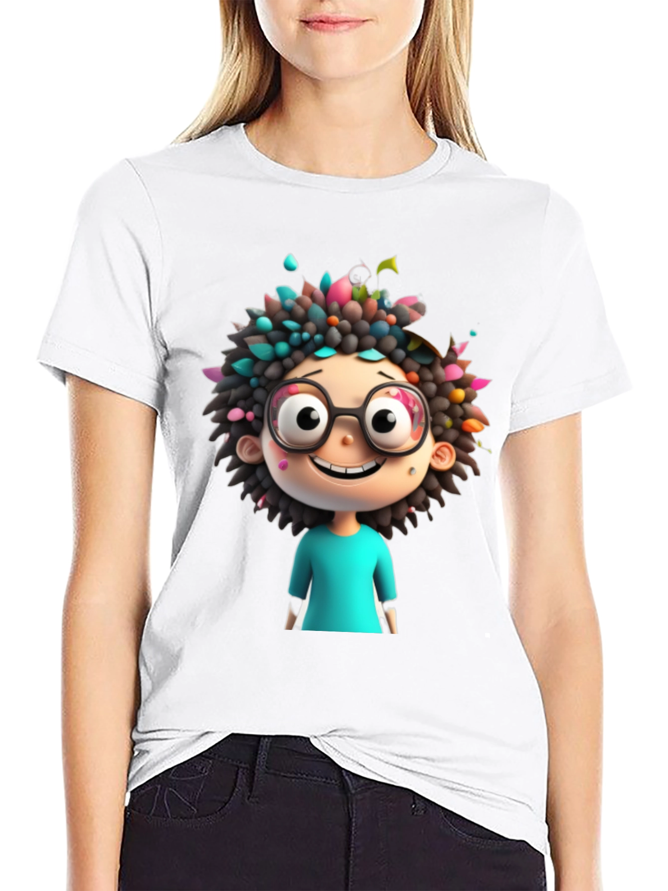 Cartoon Character Graphic Tee - Quirky & Fun