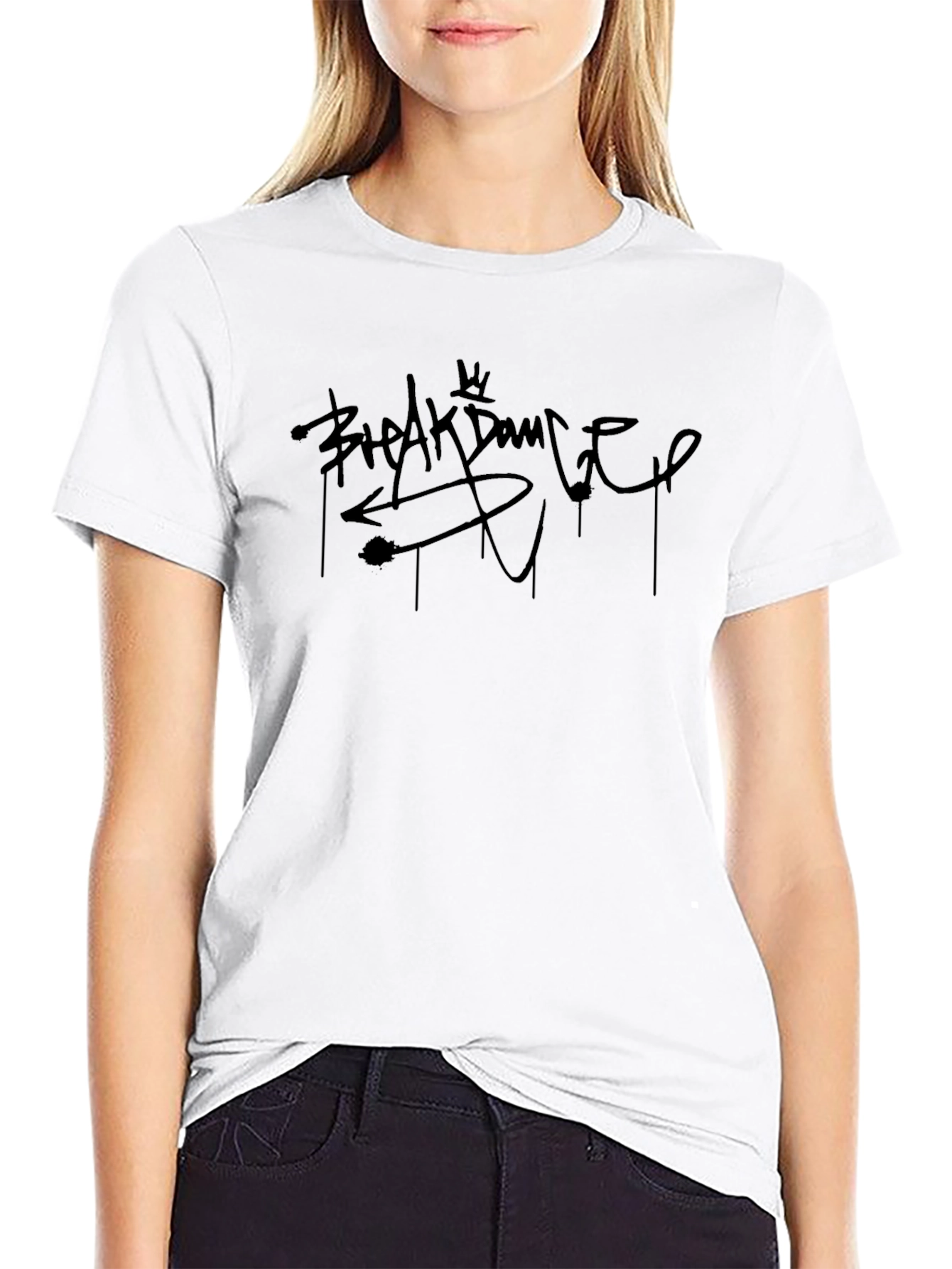 Breakdance Crew Neck T-Shirt Stylish Streetwear Design