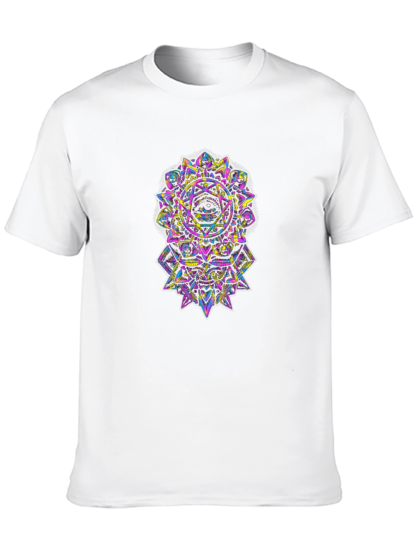 Psychedelic Mandala Graphic Black T-Shirt