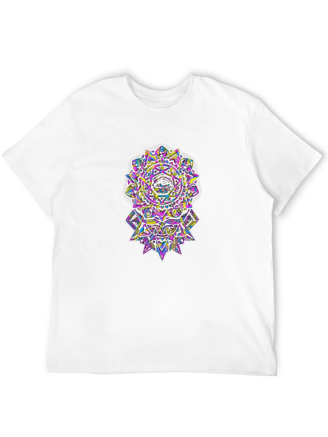 Psychedelic Mandala Graphic Black T-Shirt
